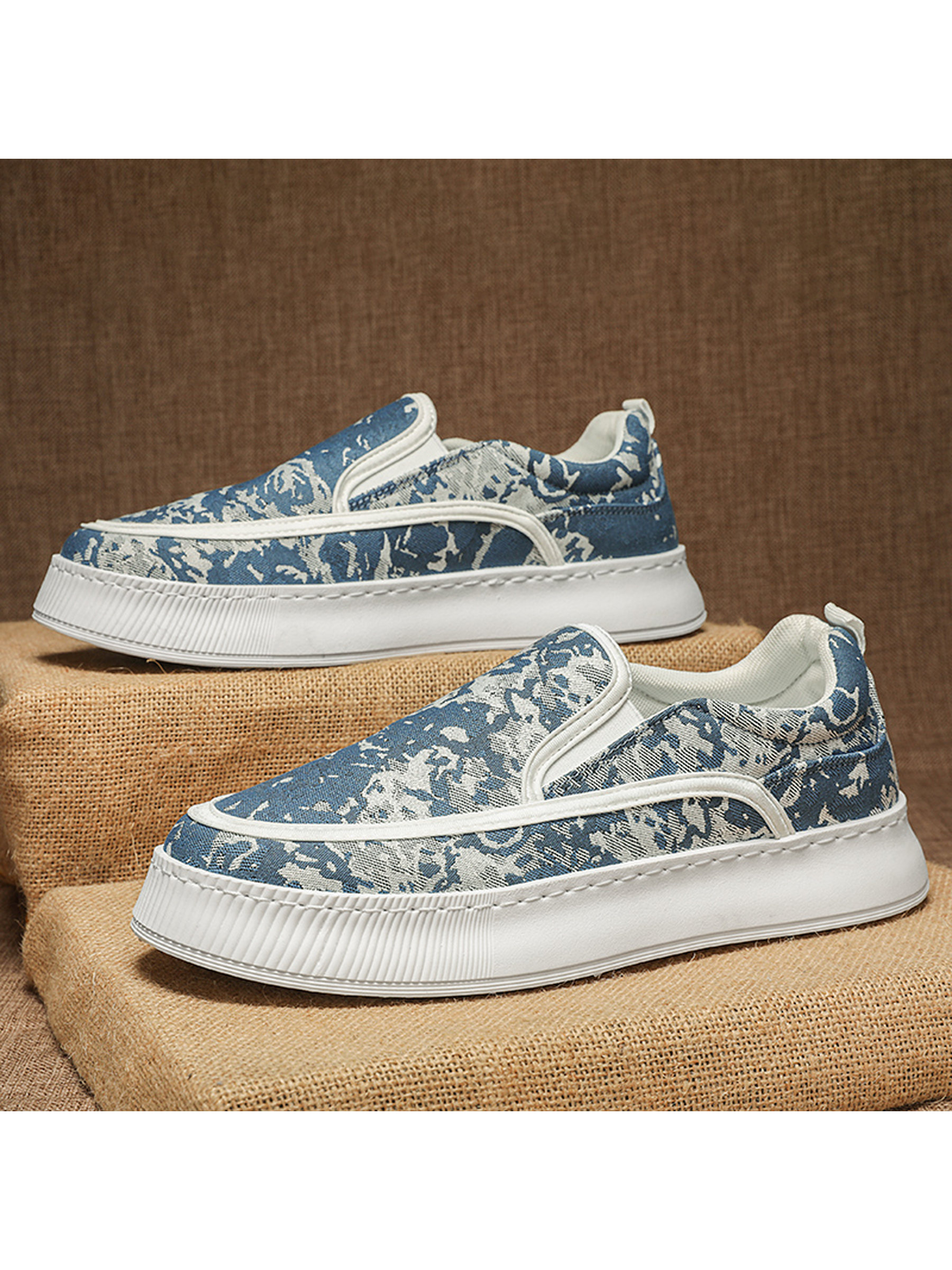 Men Textile Slip-On Casual Shoes