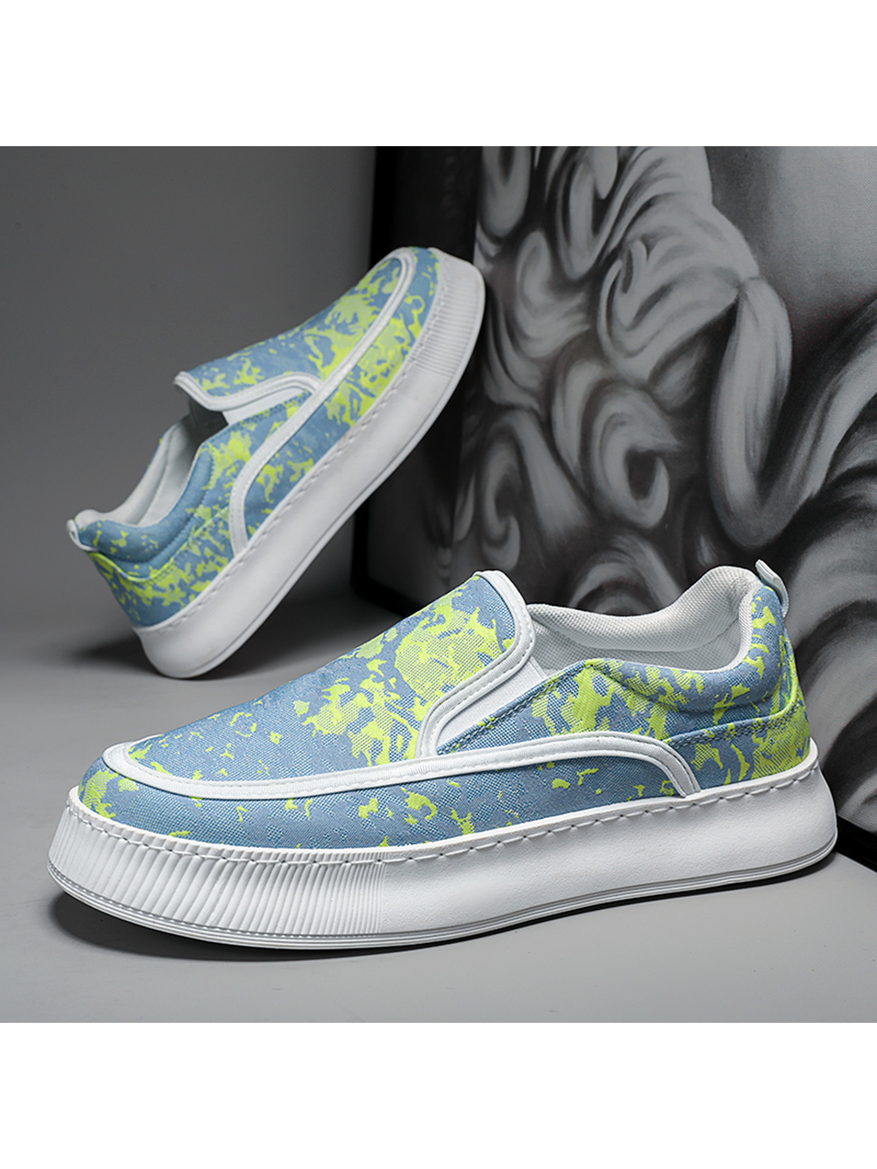 Men Textile Slip-On Casual Shoes