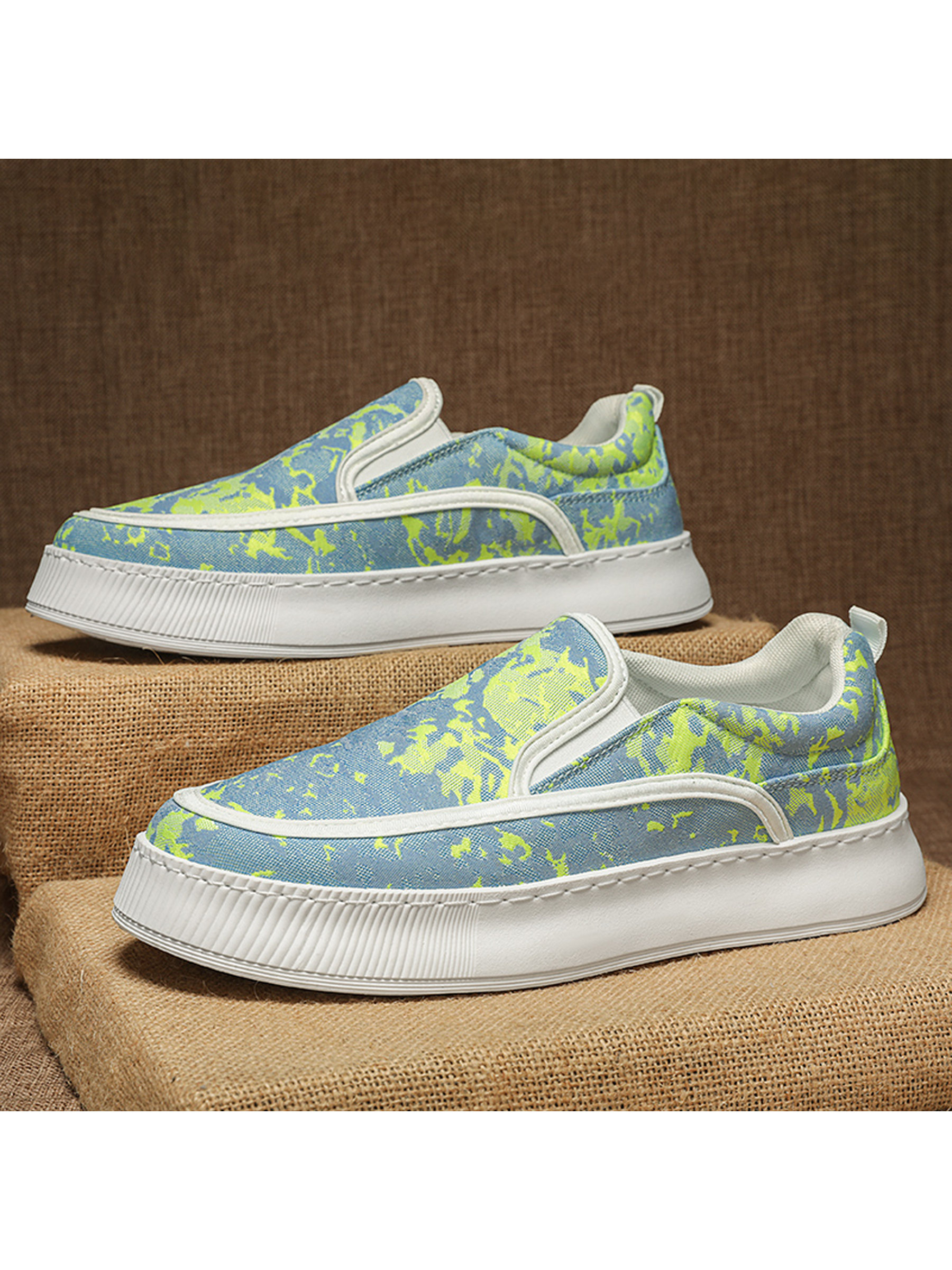 Men Textile Slip-On Casual Shoes