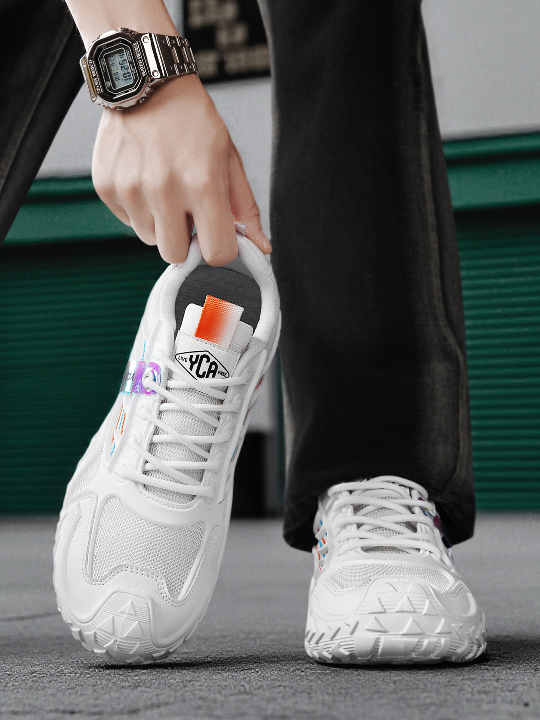 Men Mesh Lace-Up Casual Sneakers