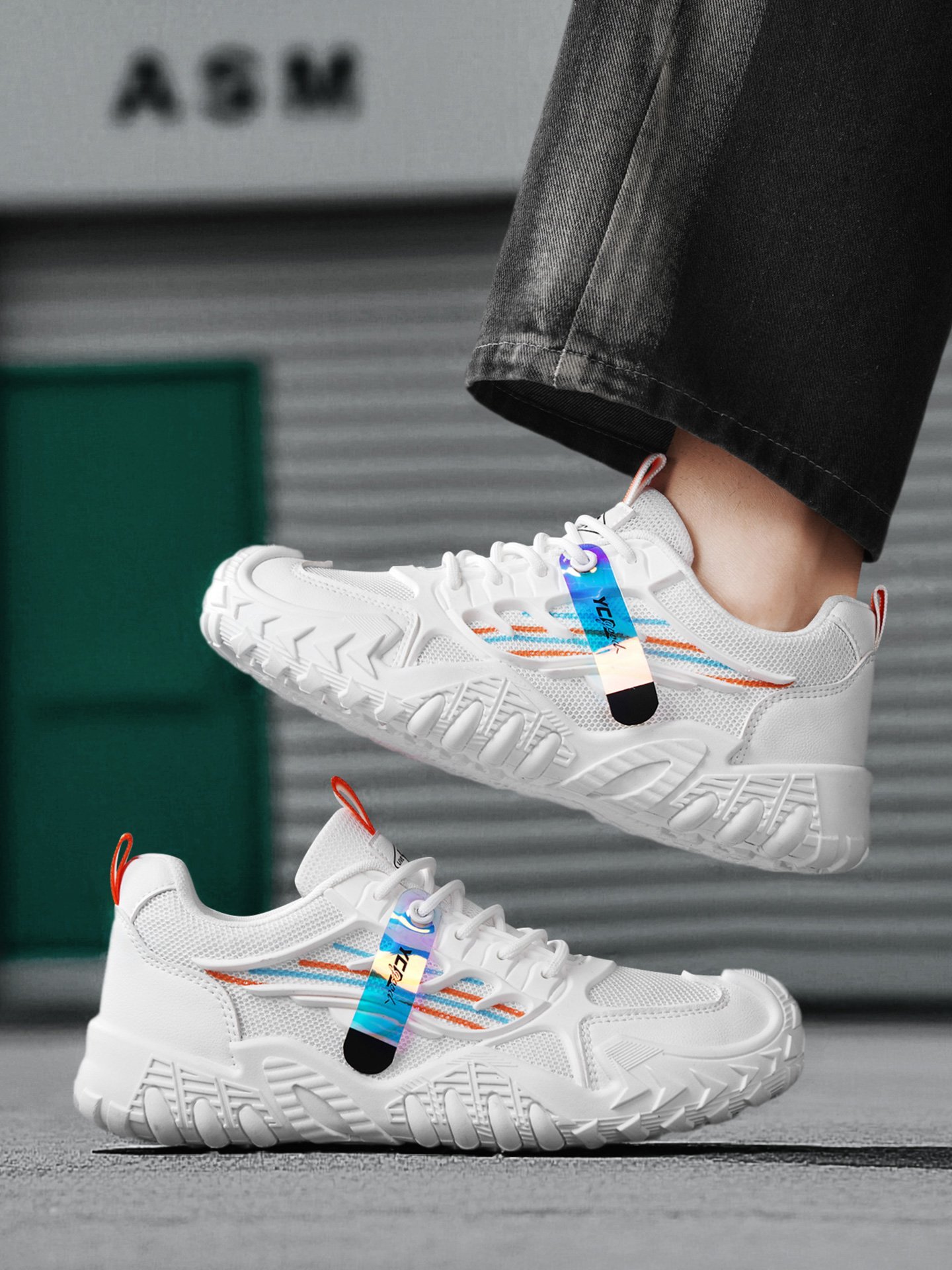 Men Mesh Lace-Up Casual Sneakers