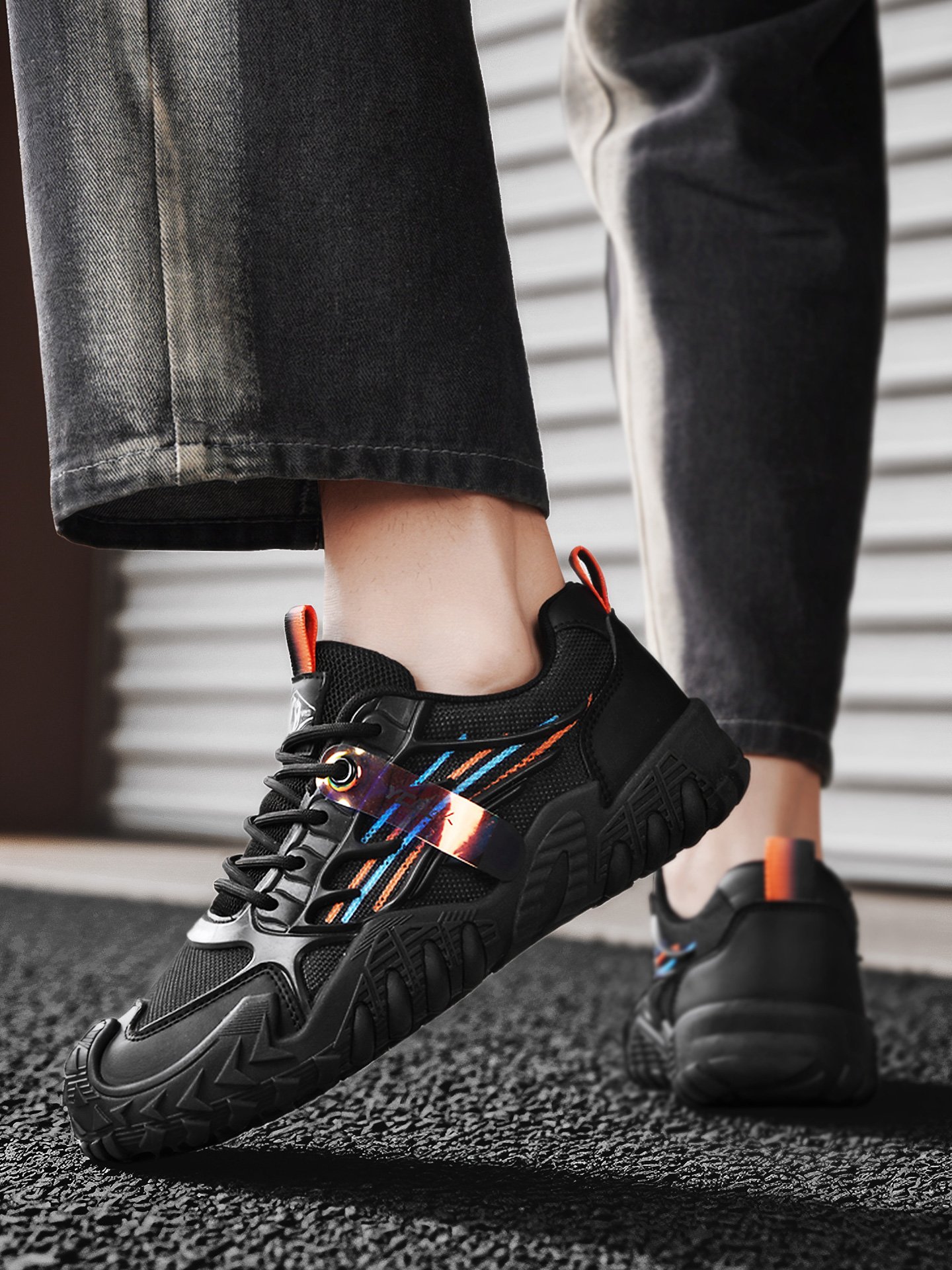 Men Mesh Lace-Up Casual Sneakers