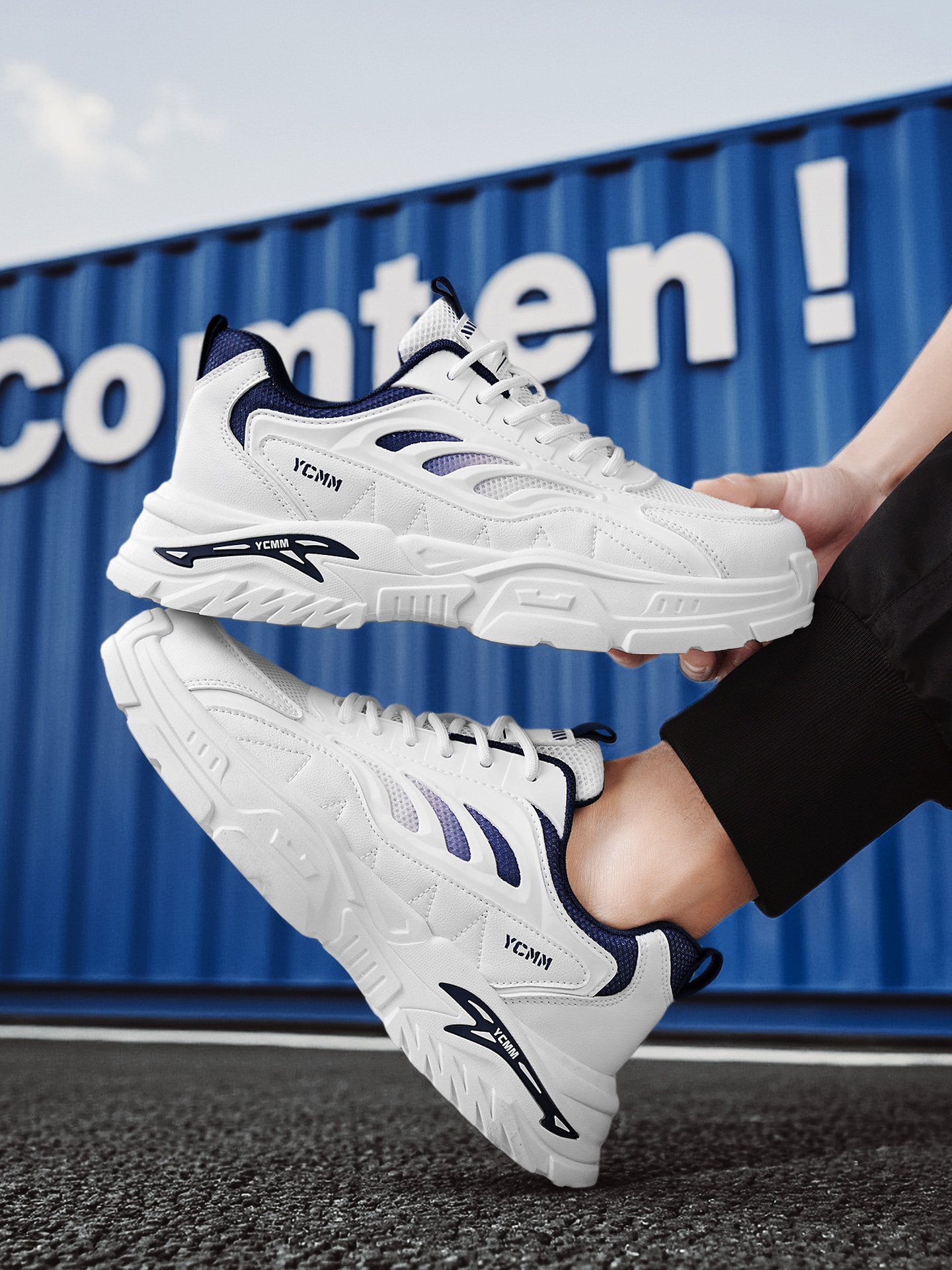 Men Mesh Lace-Up Sports Sneakers