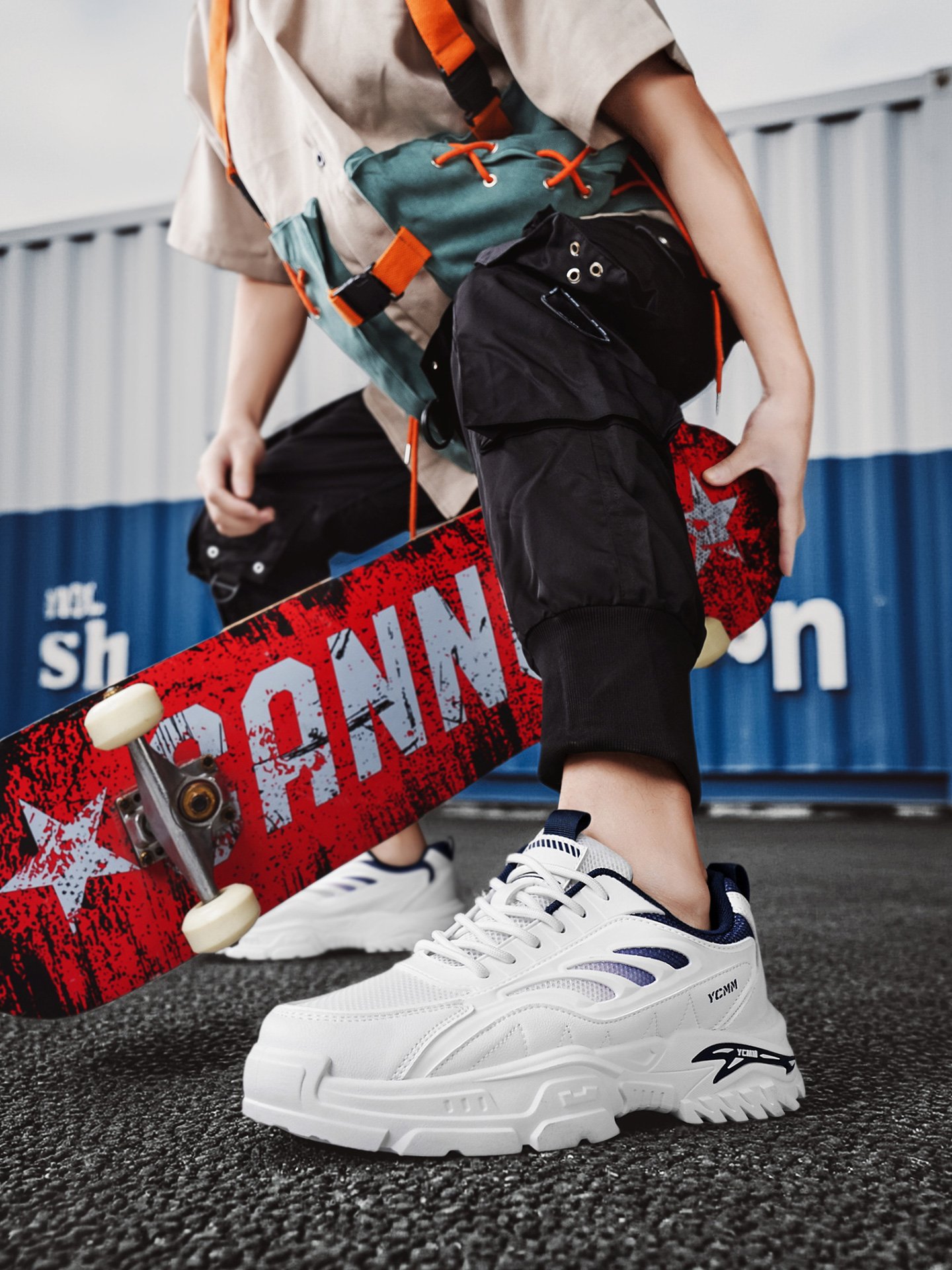 Men Mesh Lace-Up Sports Sneakers