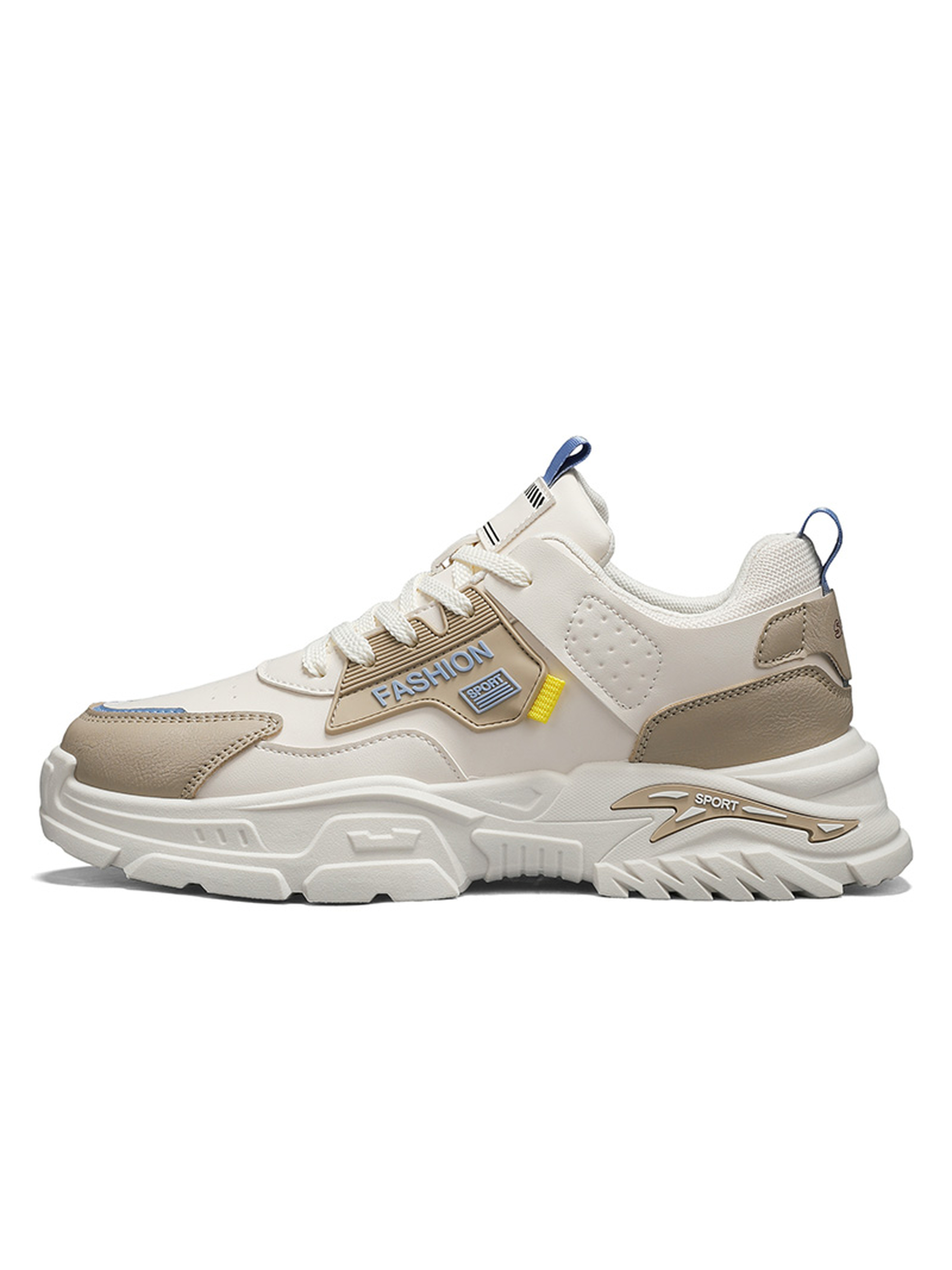 Men PU Lace-Up Sports Sneakers
