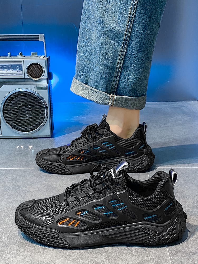 Men Mesh Lace-Up Sports Sneakers