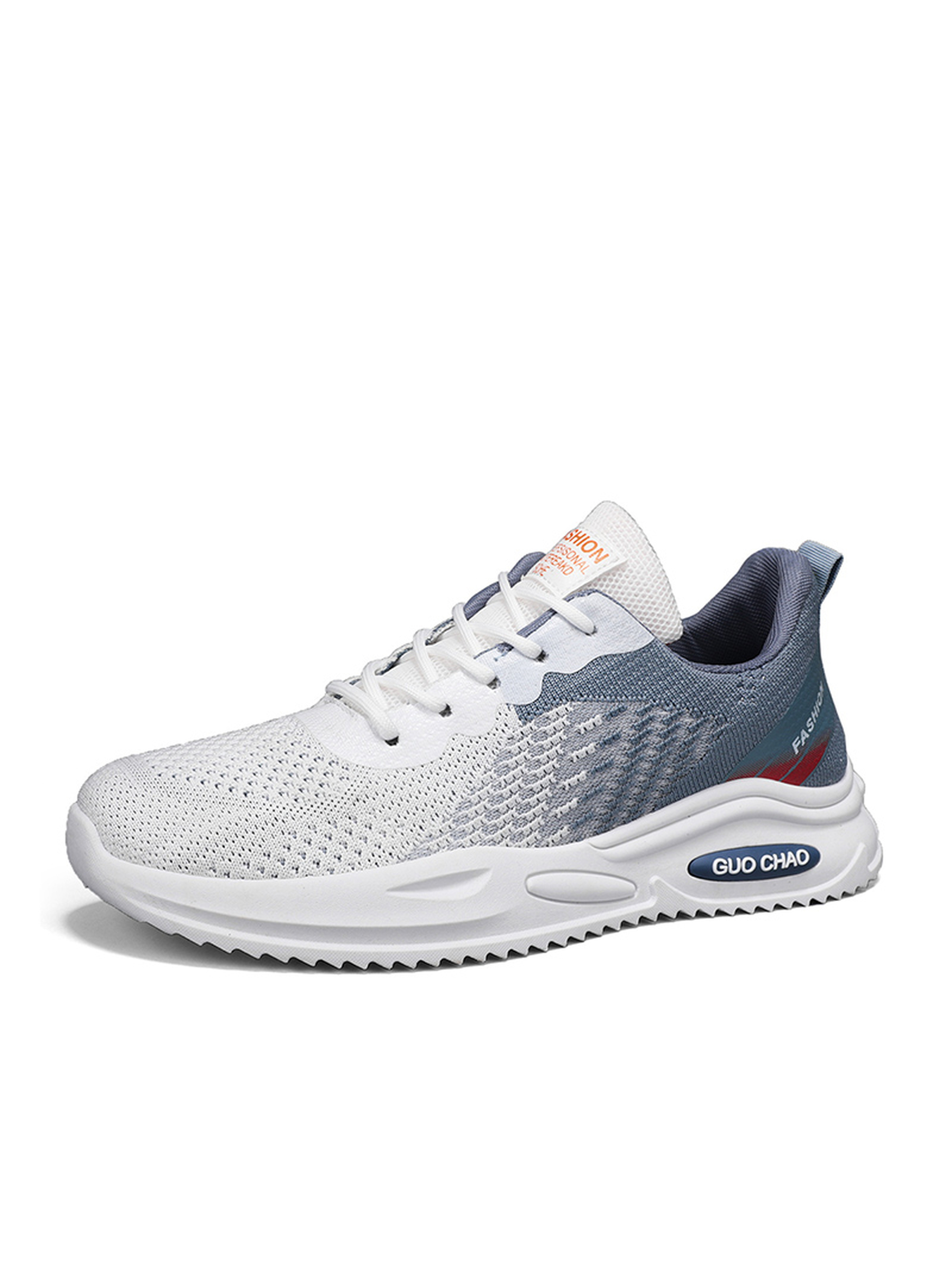 Light Blue Flyknit Sports Sneakers