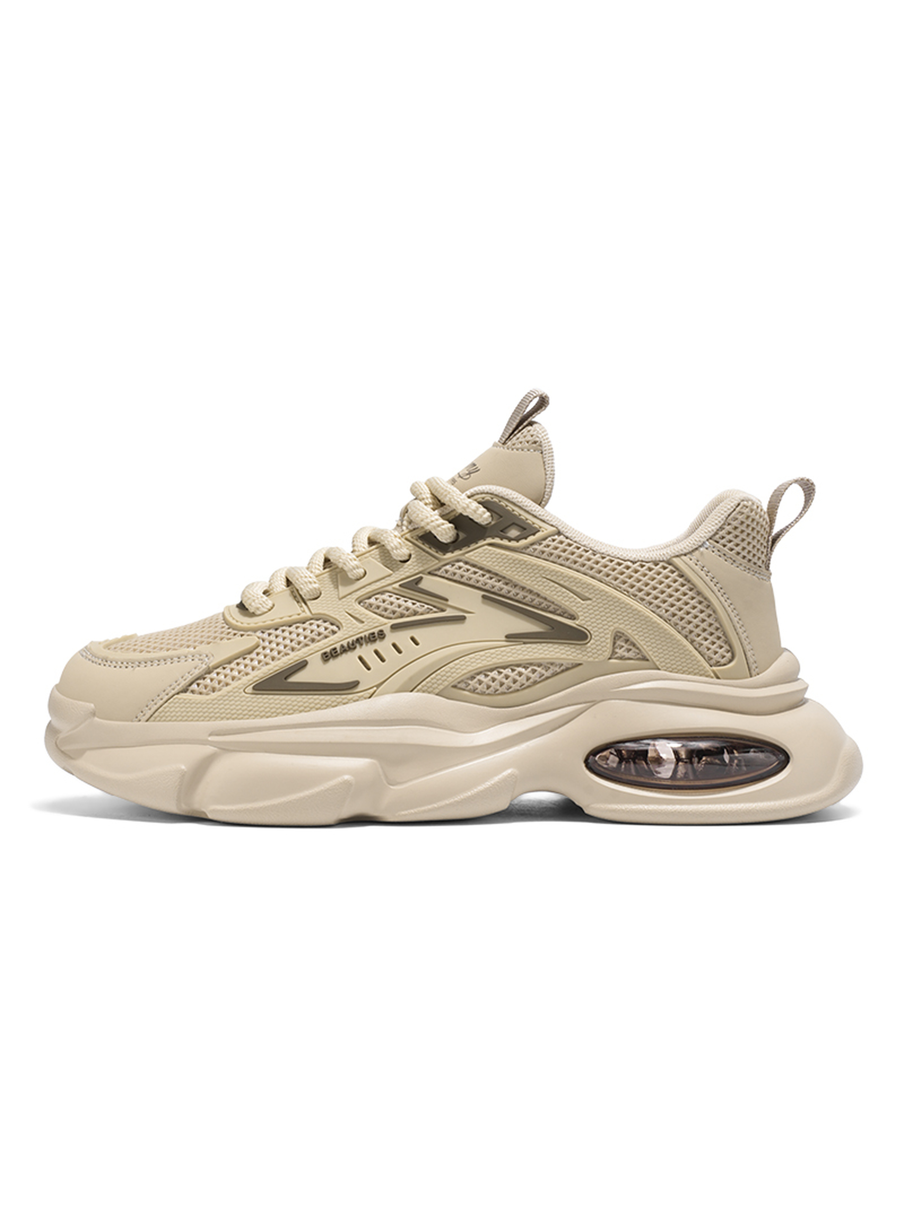 Khaki Breathable Sports Sneakers