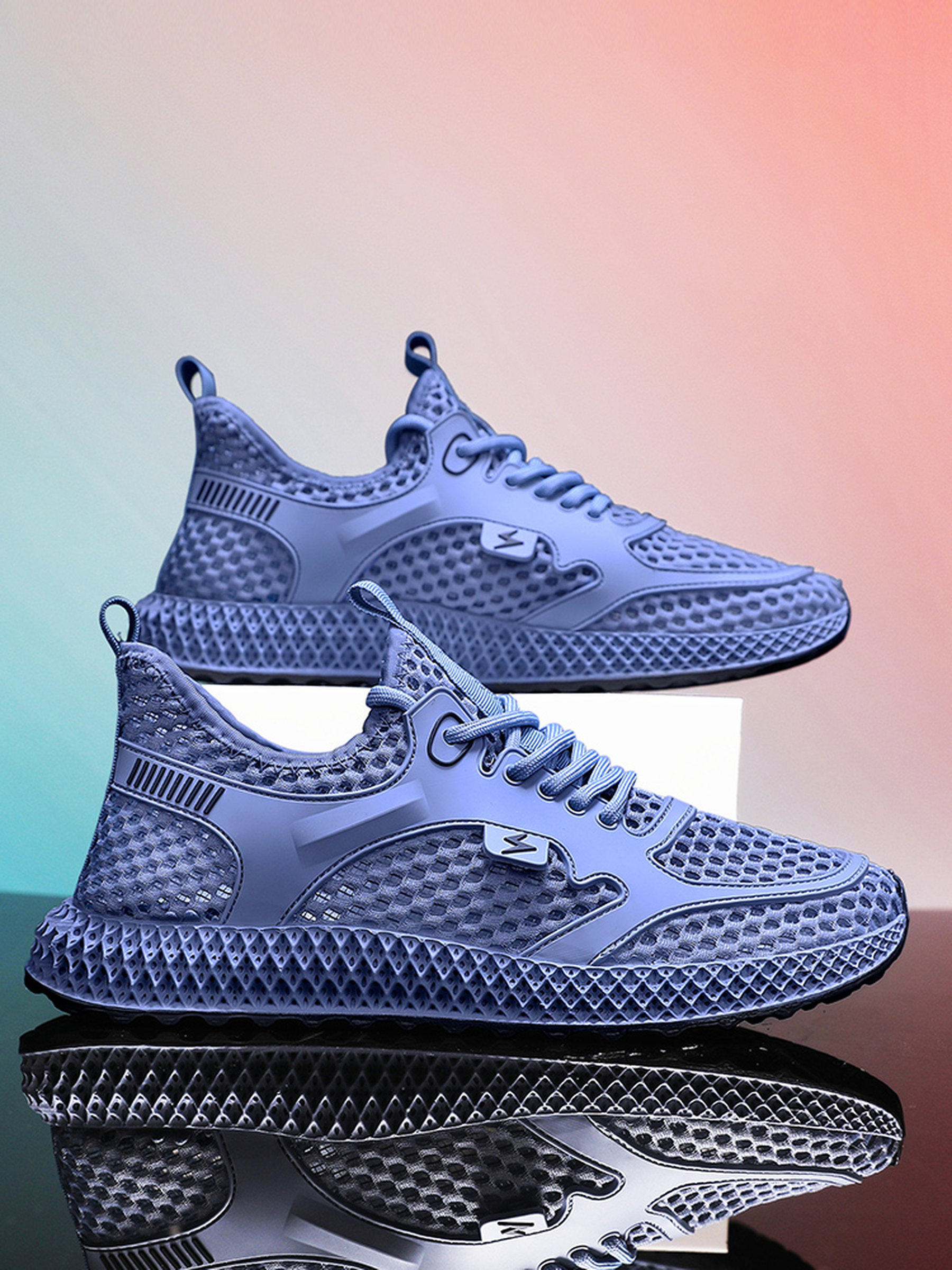 Men Breathable Mesh Flyknit Sneakers