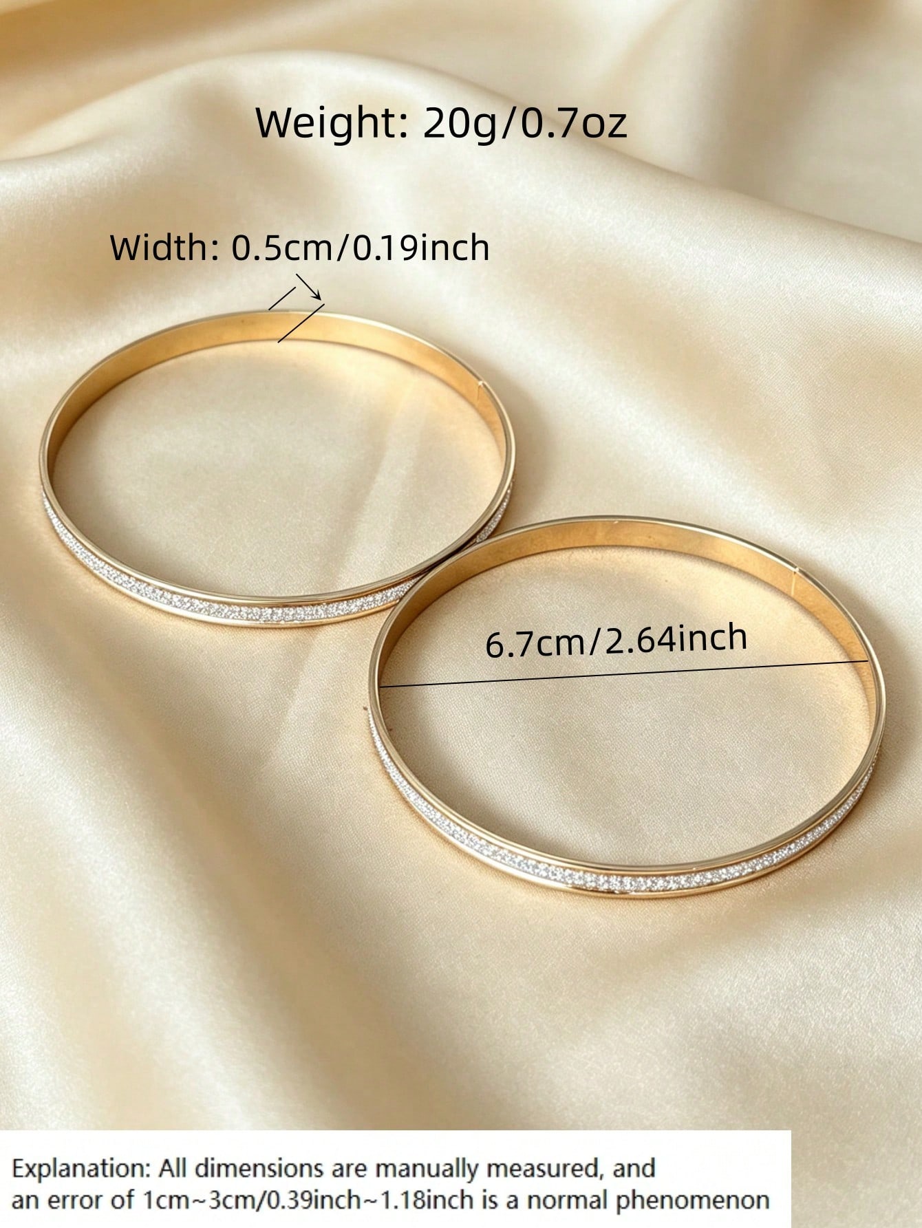 Luxurious Gold Bangle Bracelets - Set of 2 for Everyday Wear.