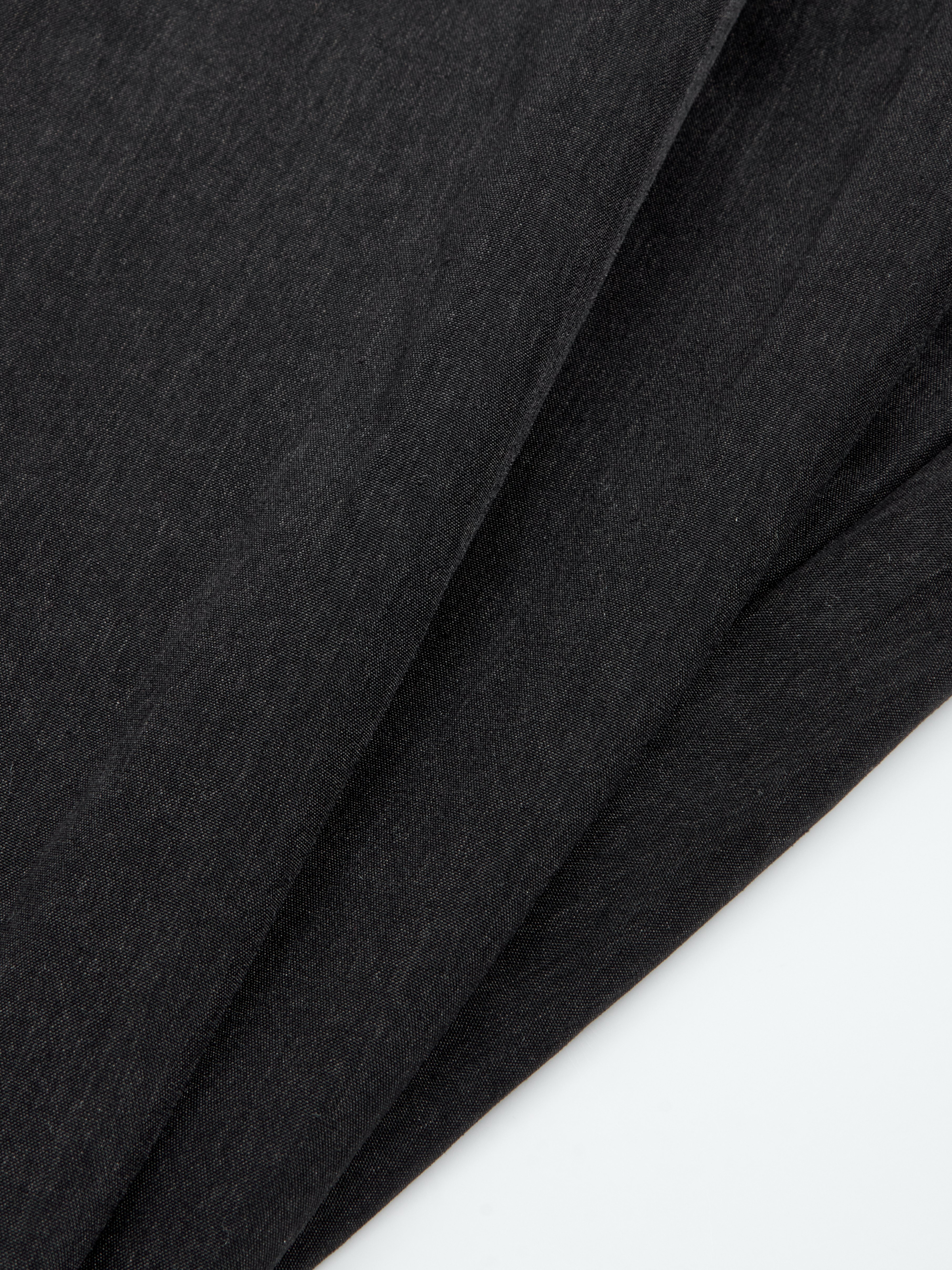 Black Pleated Wide-Leg Trousers