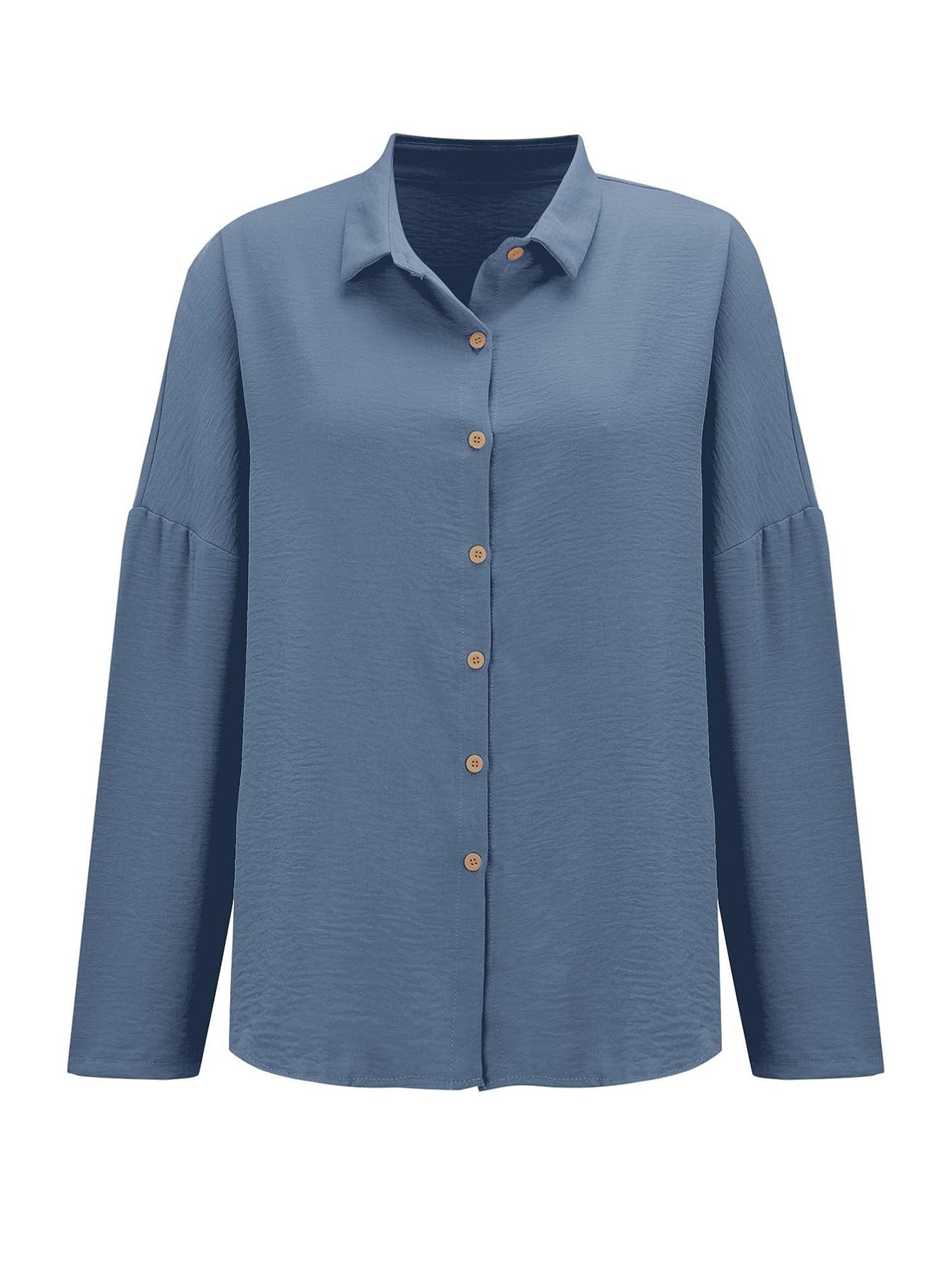 Blue Relaxed Fit Button-Down Shirt
