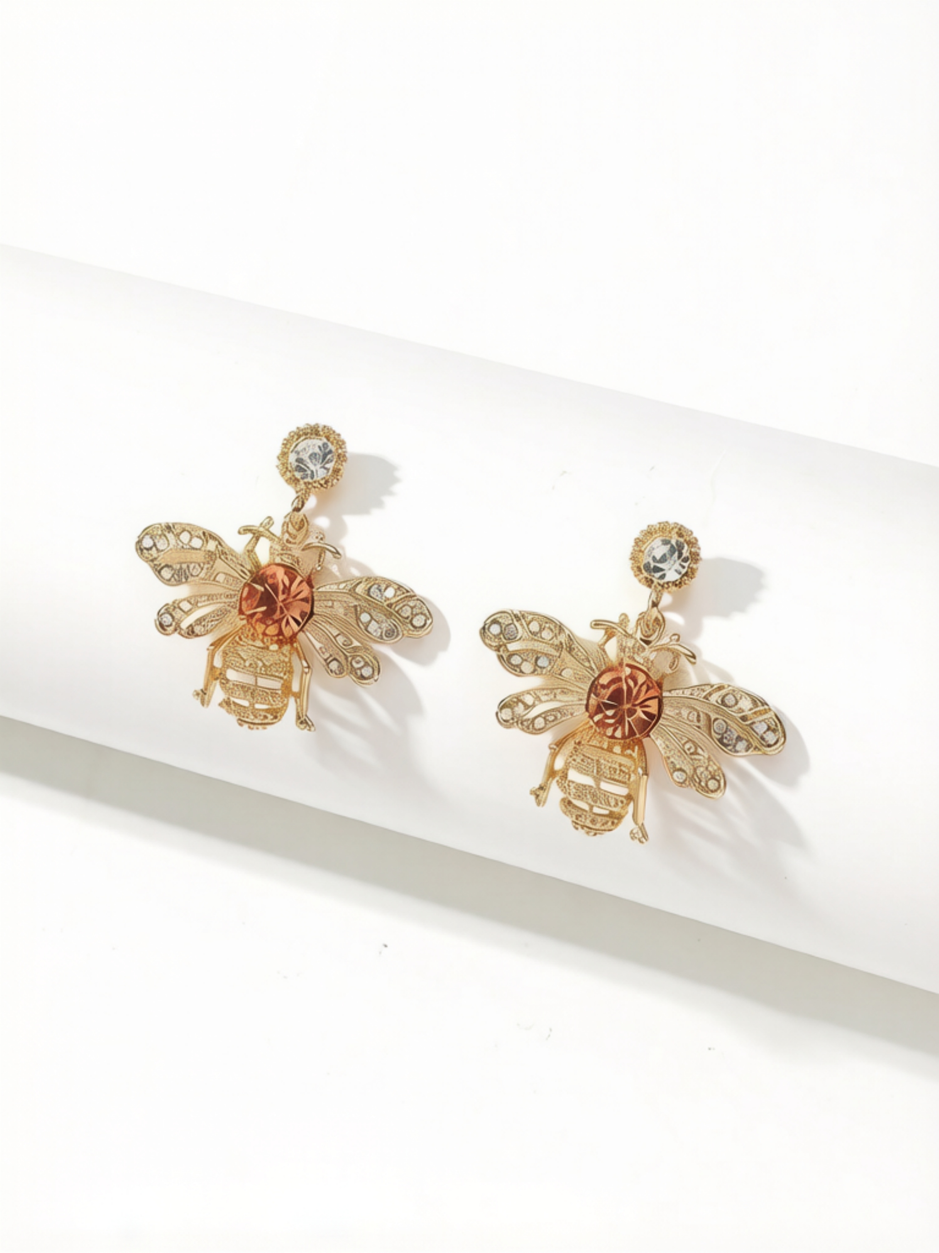 Golden Bee Drop Earrings for Women - Casual Wear.