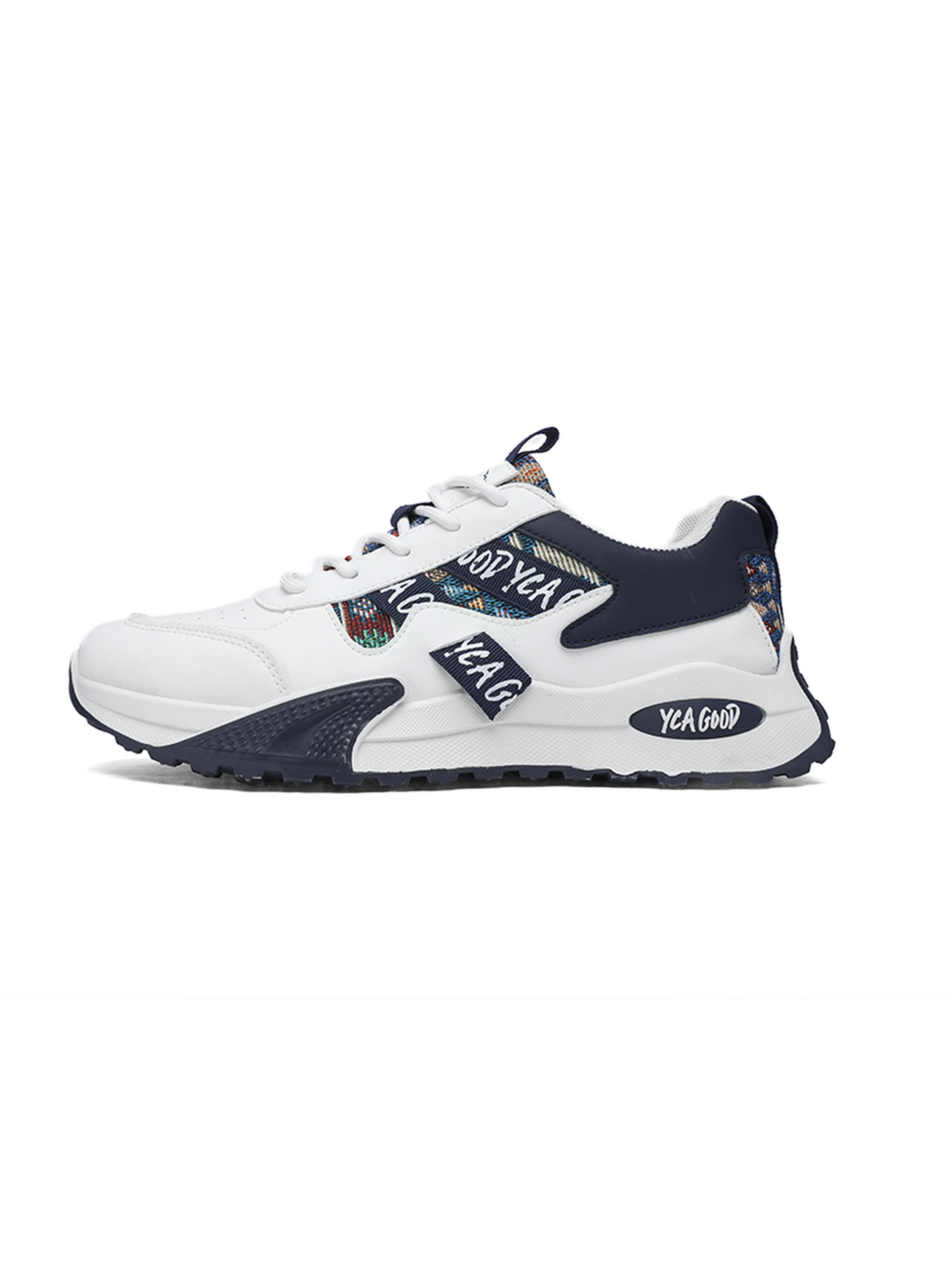 Men Colorblock Lace-Up Casual Sneakers