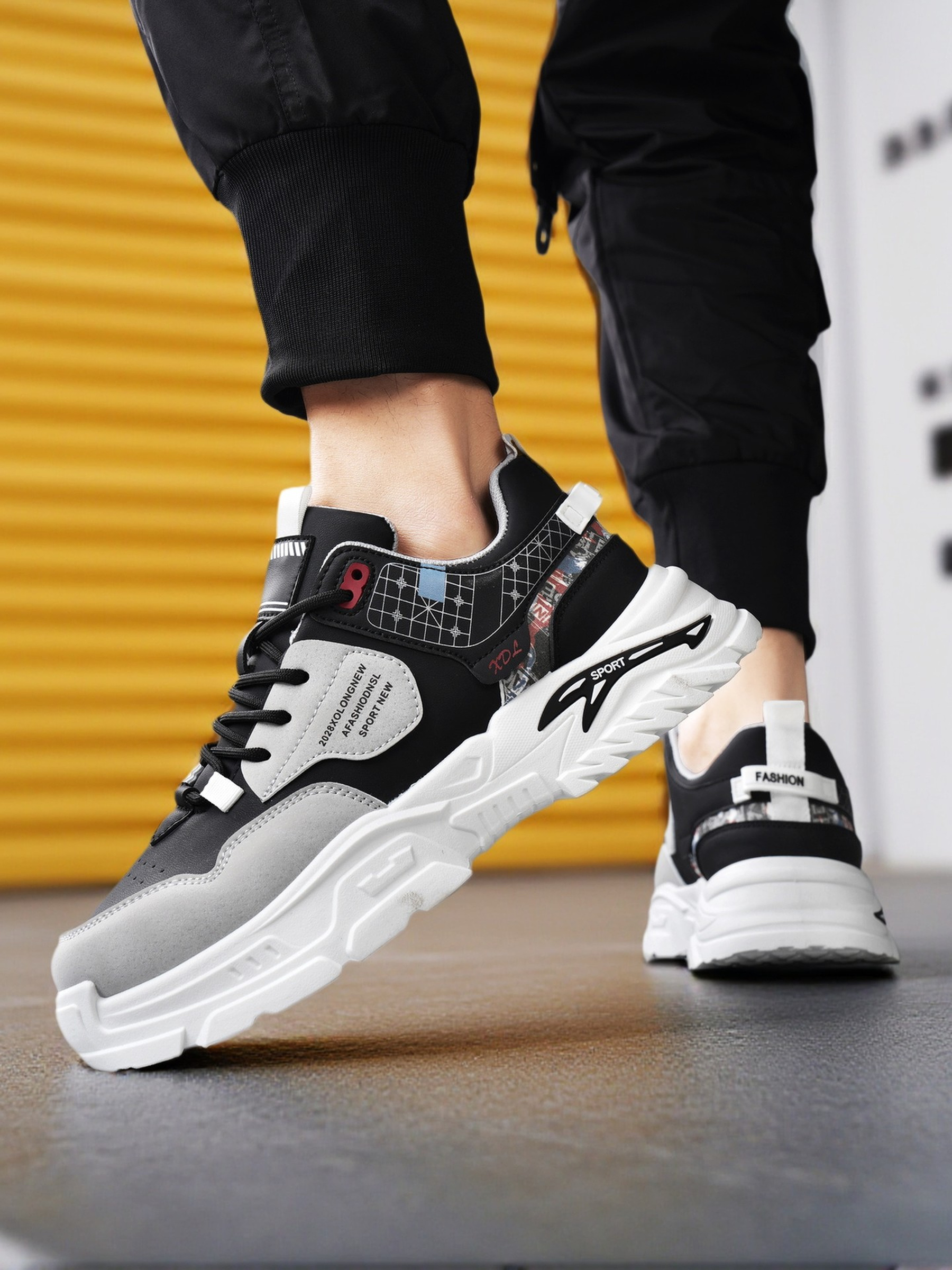 Men PU Utility Casual Sneakers
