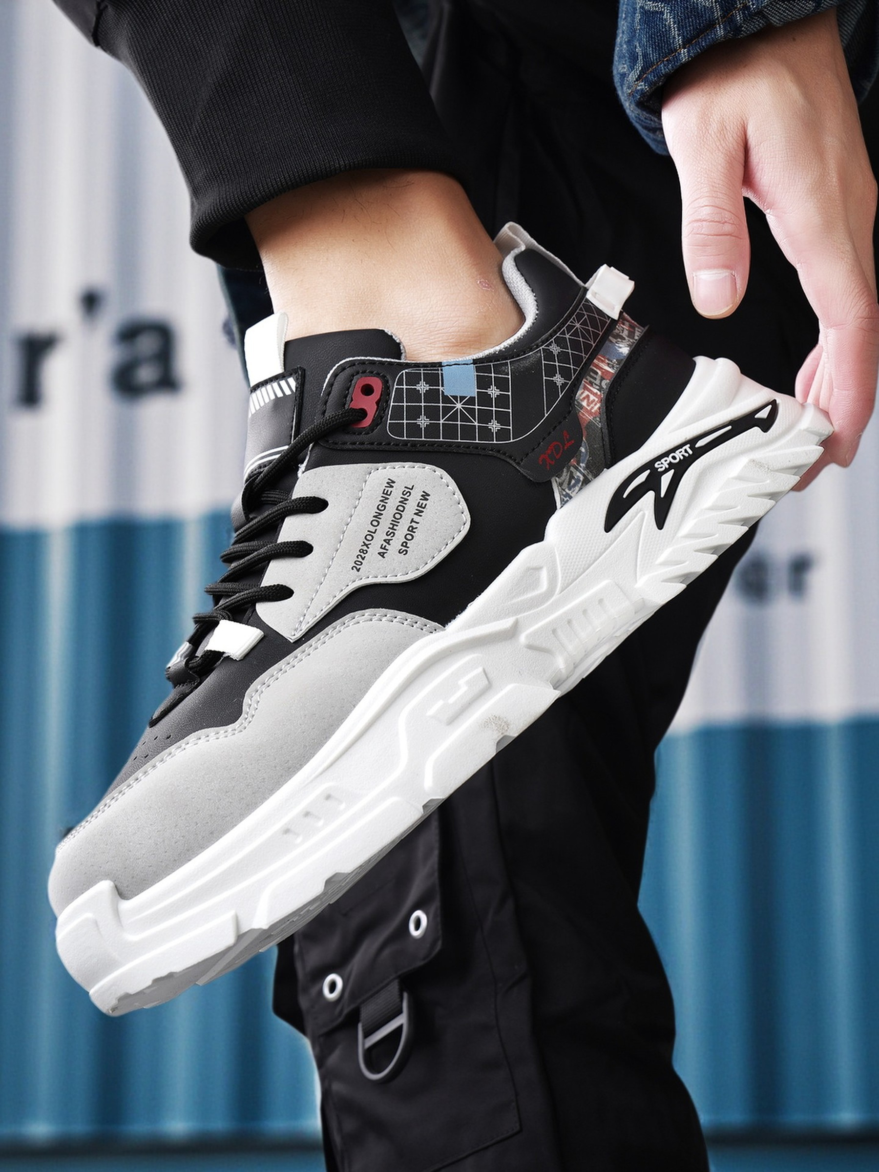 Men PU Utility Casual Sneakers