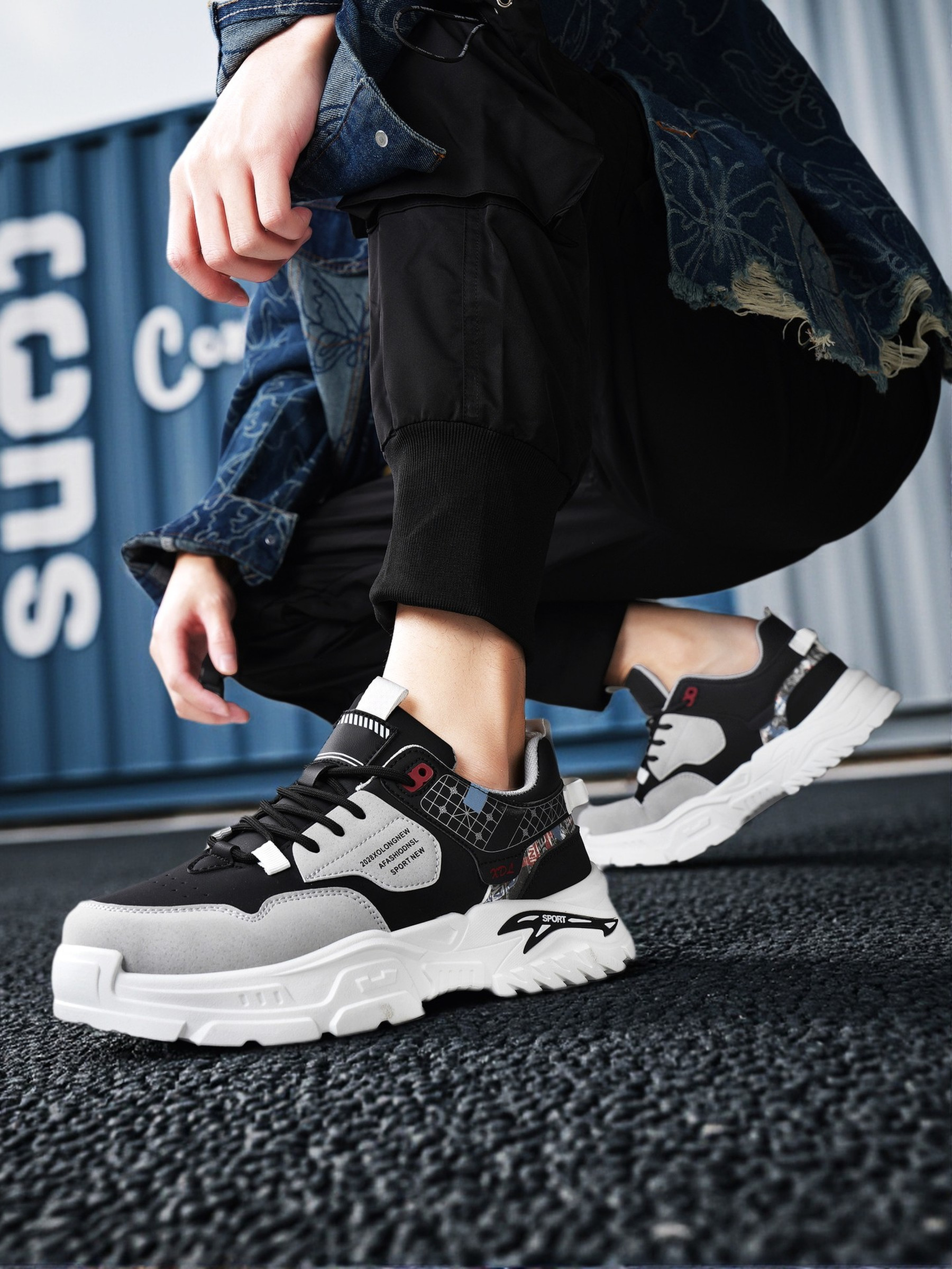 Men PU Utility Casual Sneakers