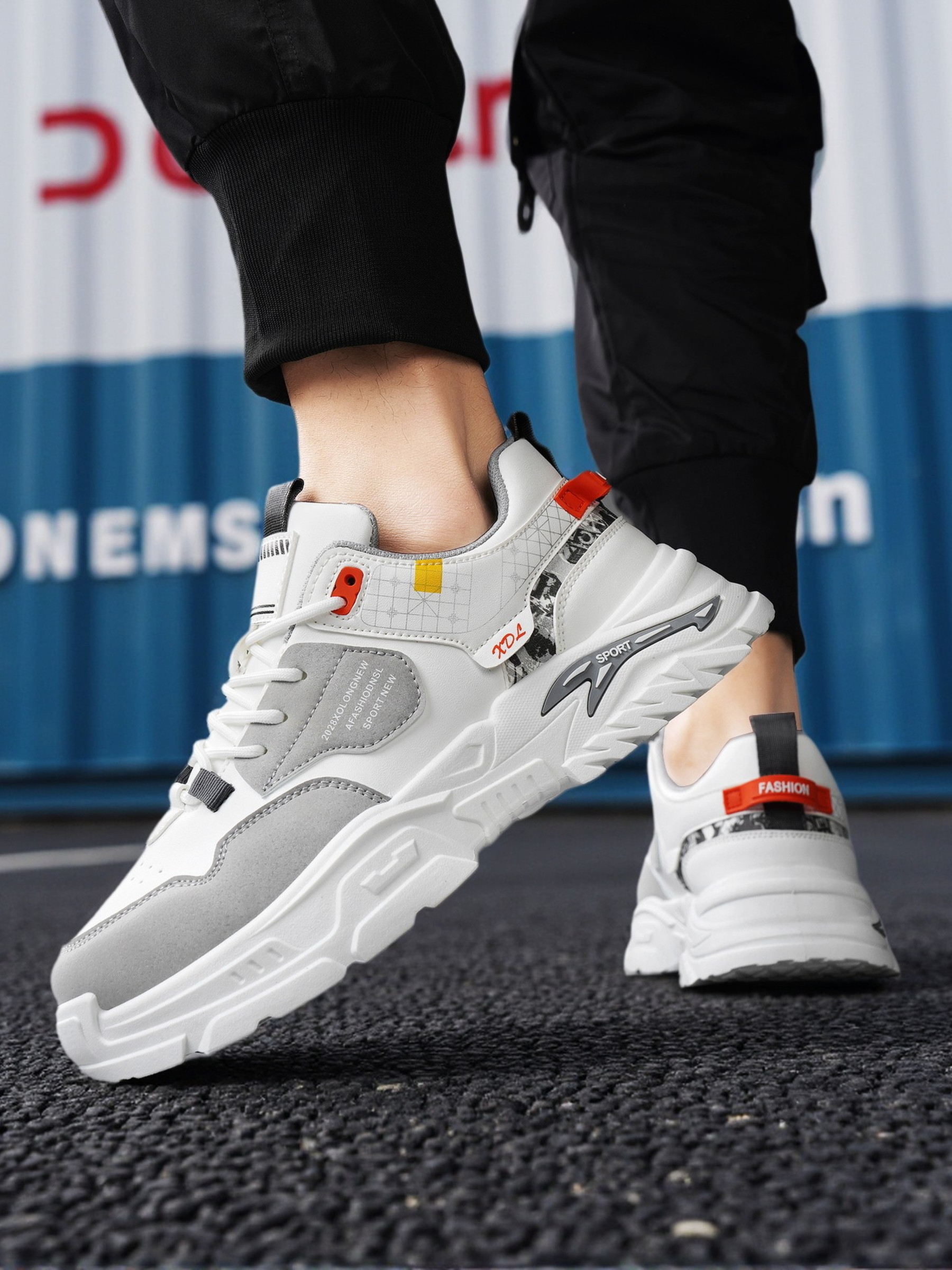 Men PU Utility Casual Sneakers