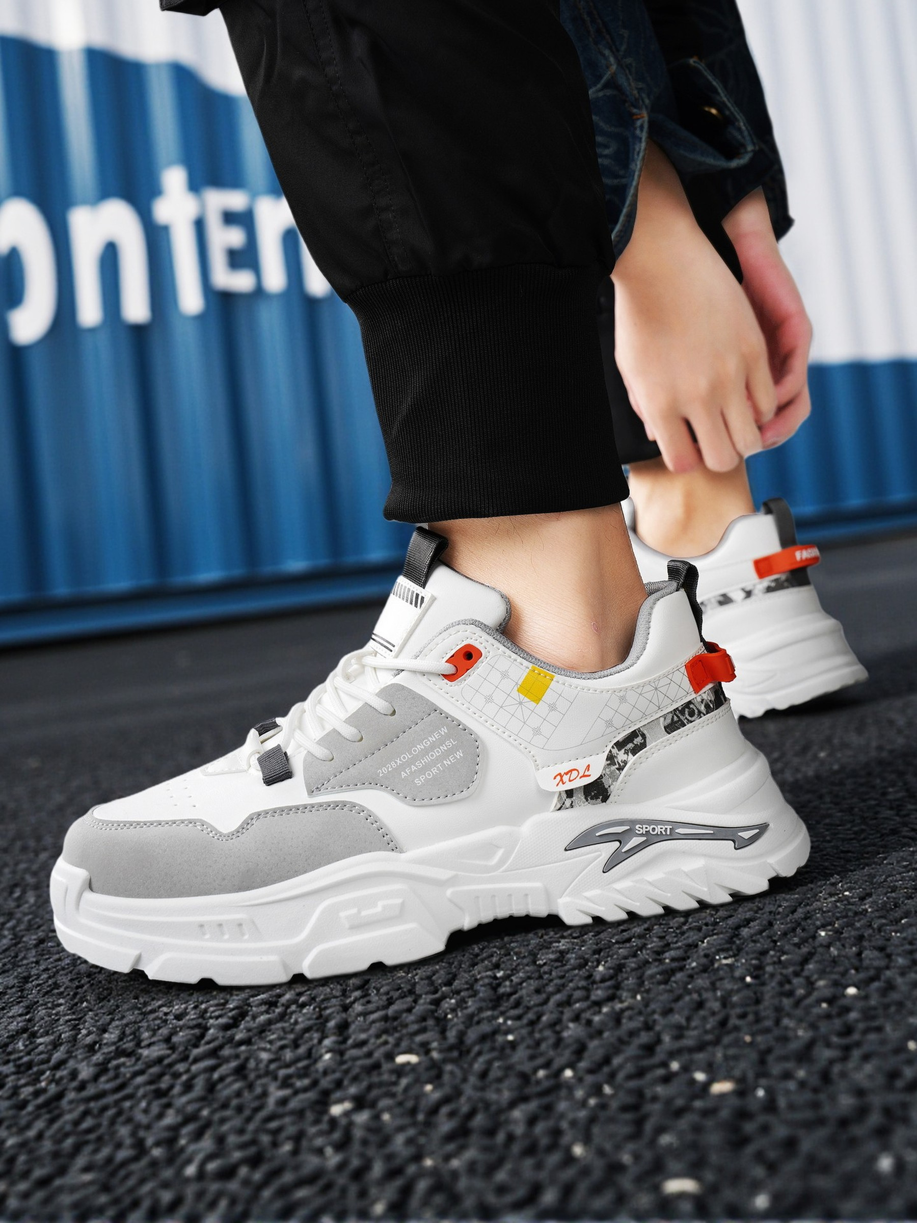 Men PU Utility Casual Sneakers