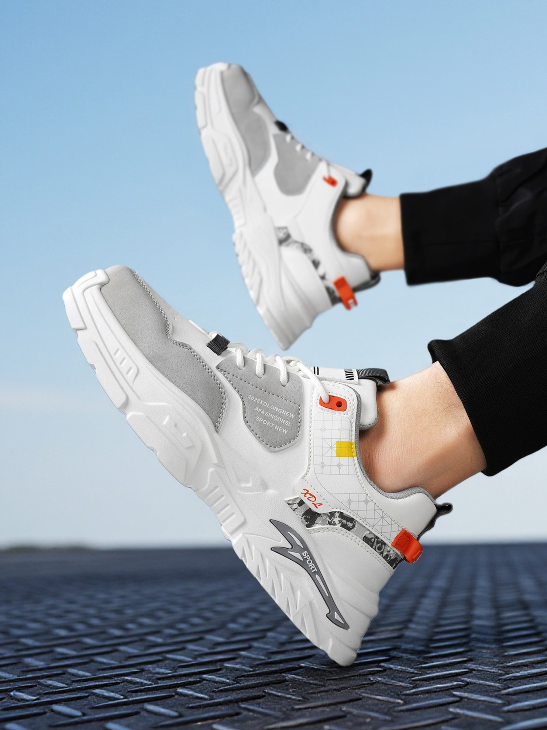 Men PU Utility Casual Sneakers