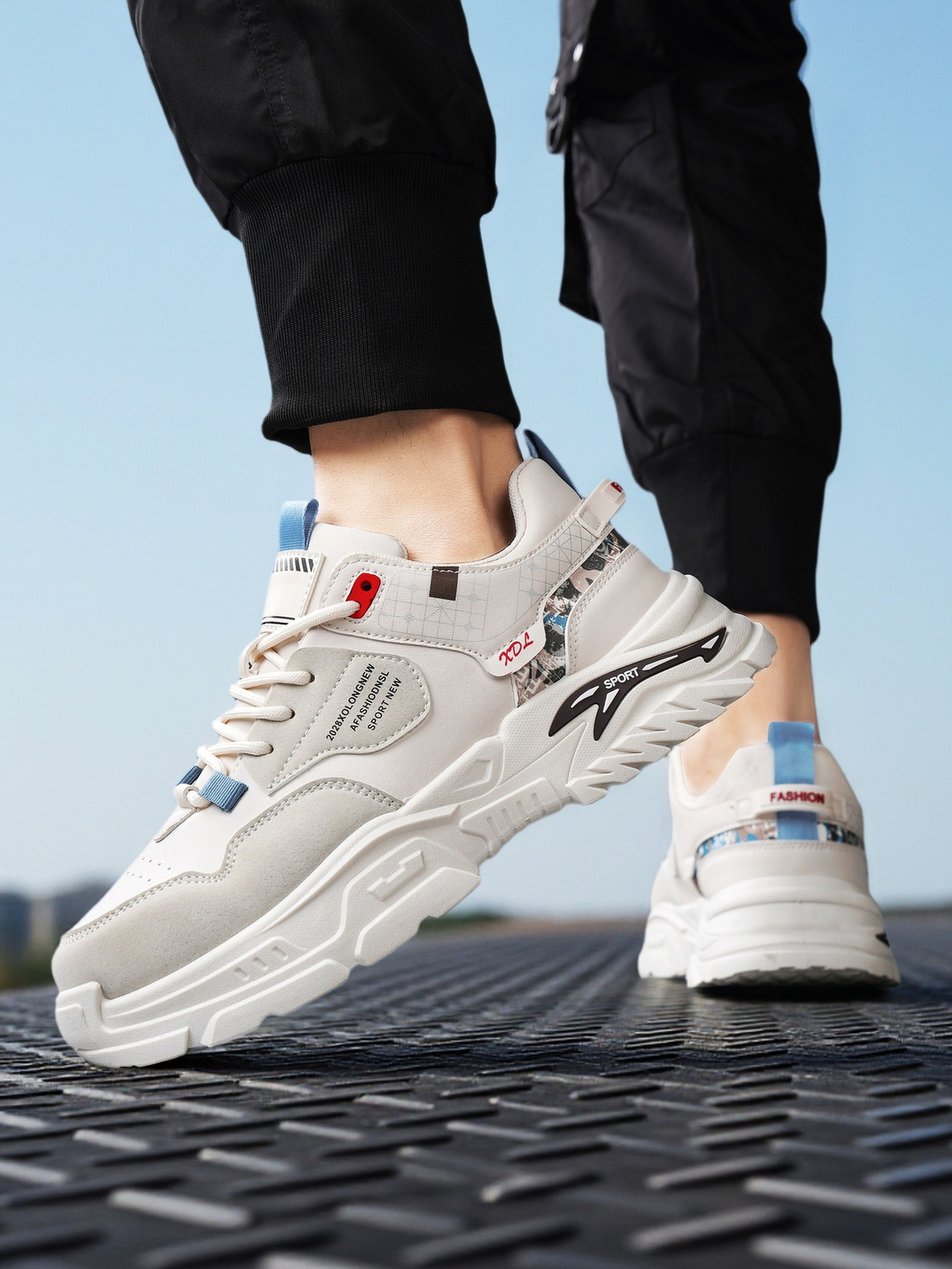 Men PU Utility Casual Sneakers