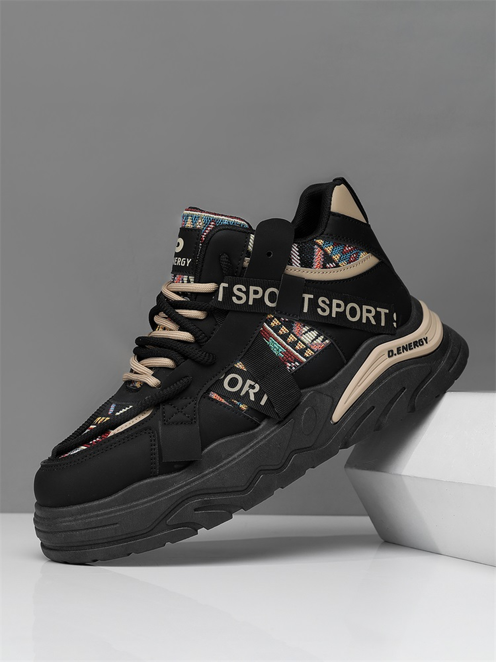 Men High-Top Platform Casual Sneakers