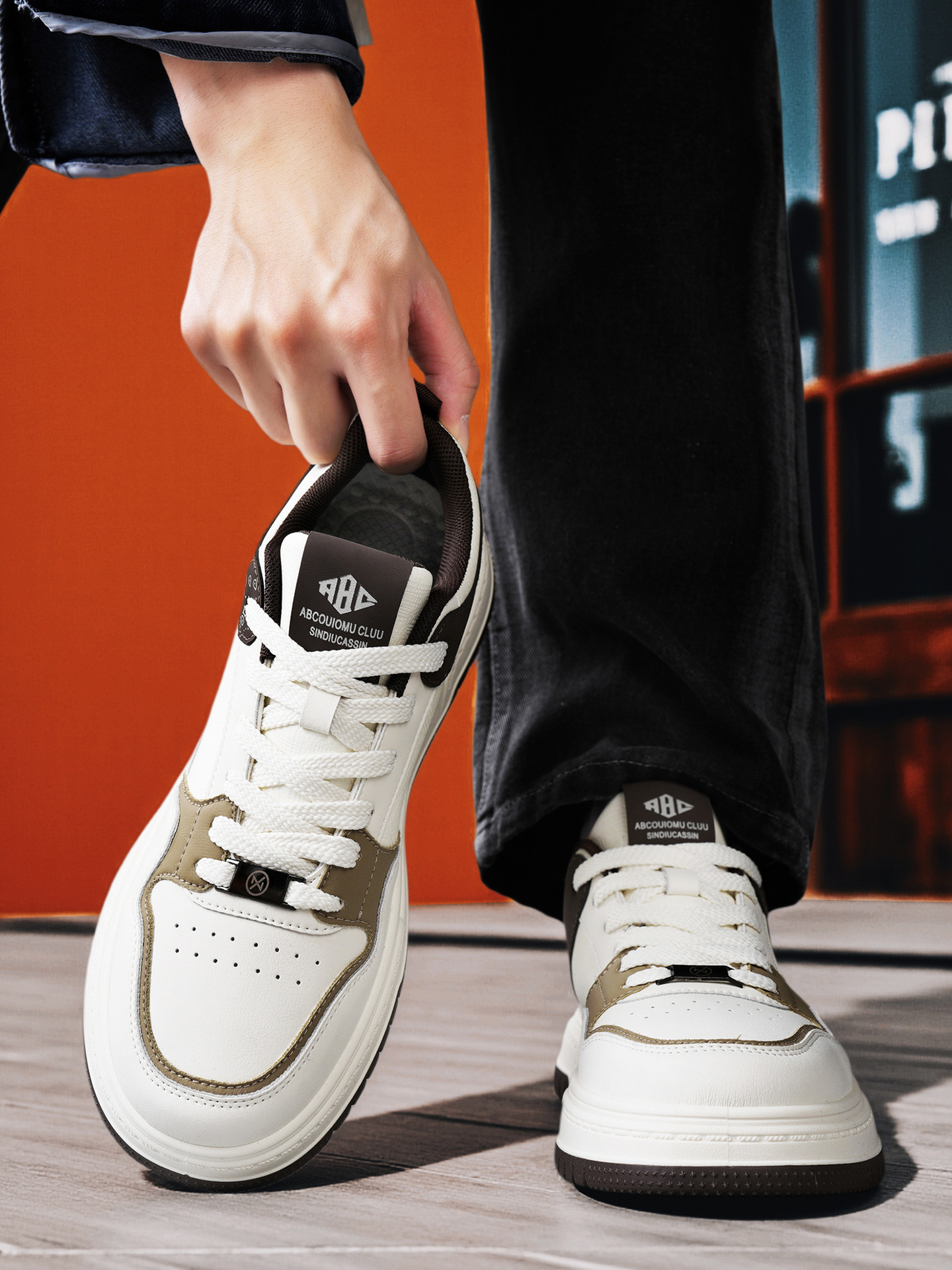 Men Colorblock Lace-Up Casual Sneakers