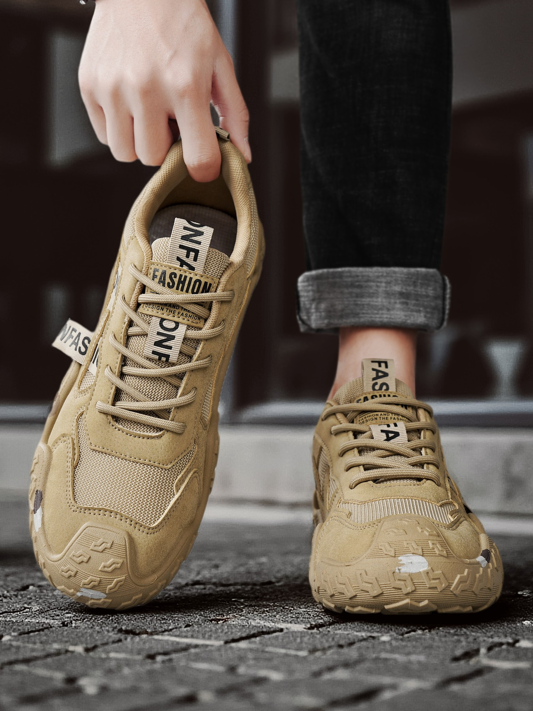 Khaki Trailblazer Casual Sneakers