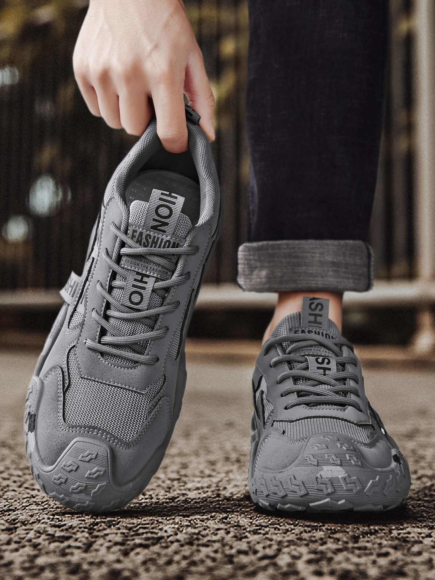 Men PU Utility Casual Sneakers