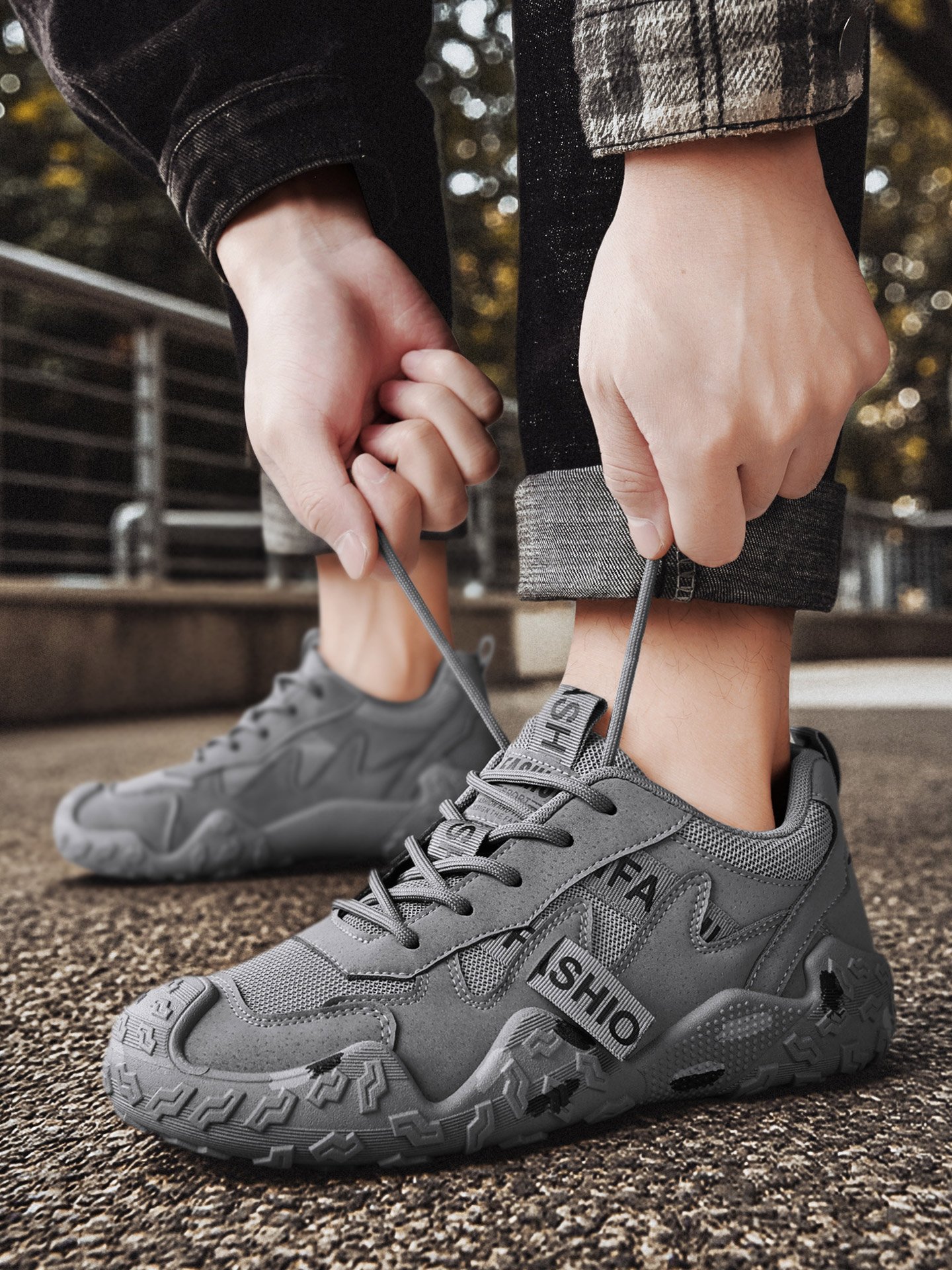 Men PU Utility Casual Sneakers