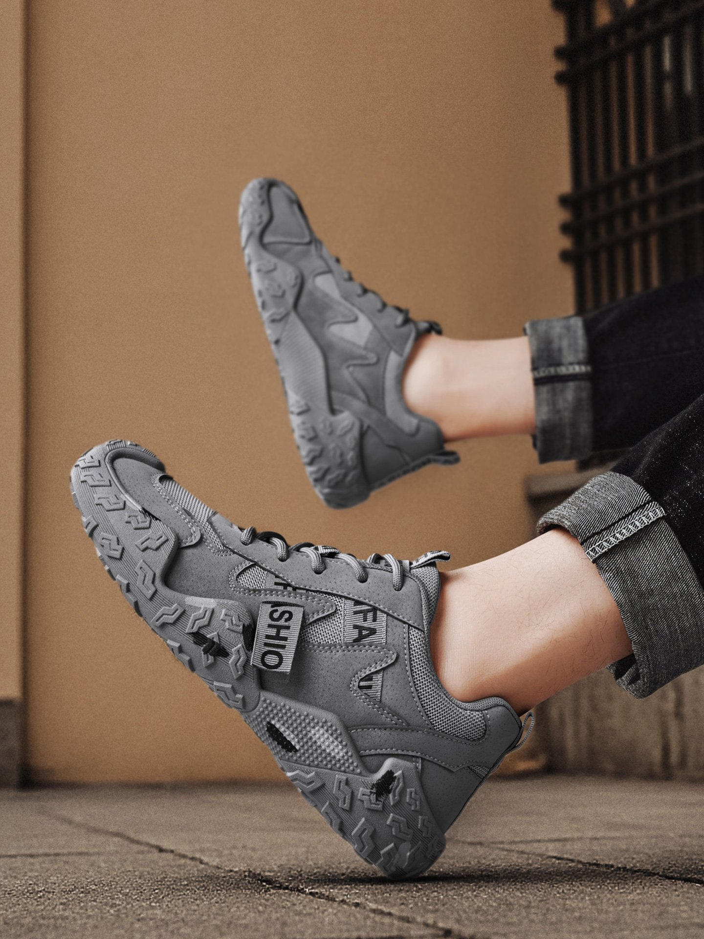 Men PU Utility Casual Sneakers