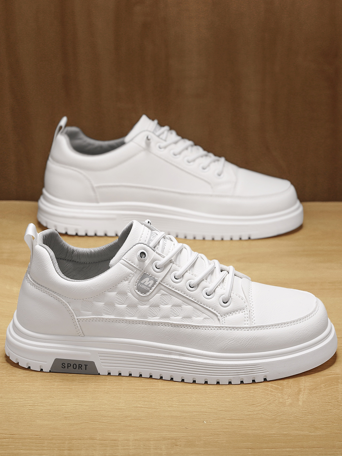 Men PU Platform Casual Sneakers