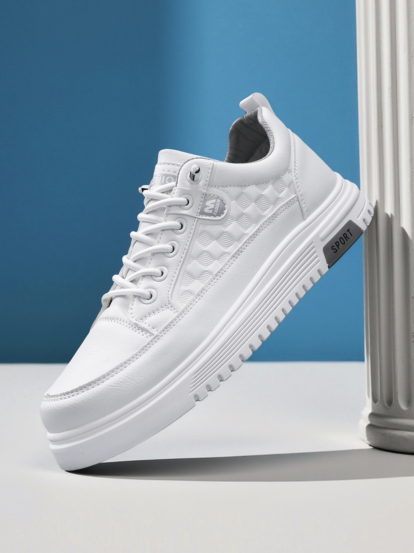 Men PU Platform Casual Sneakers