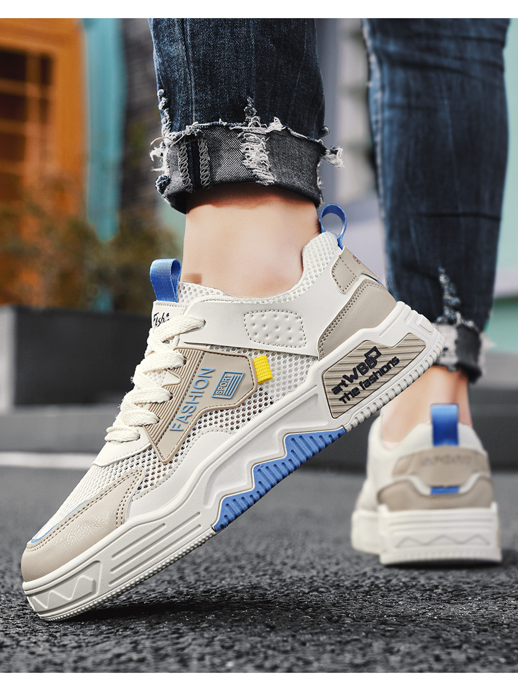 Men Breathable Low Top Casual Sneakers