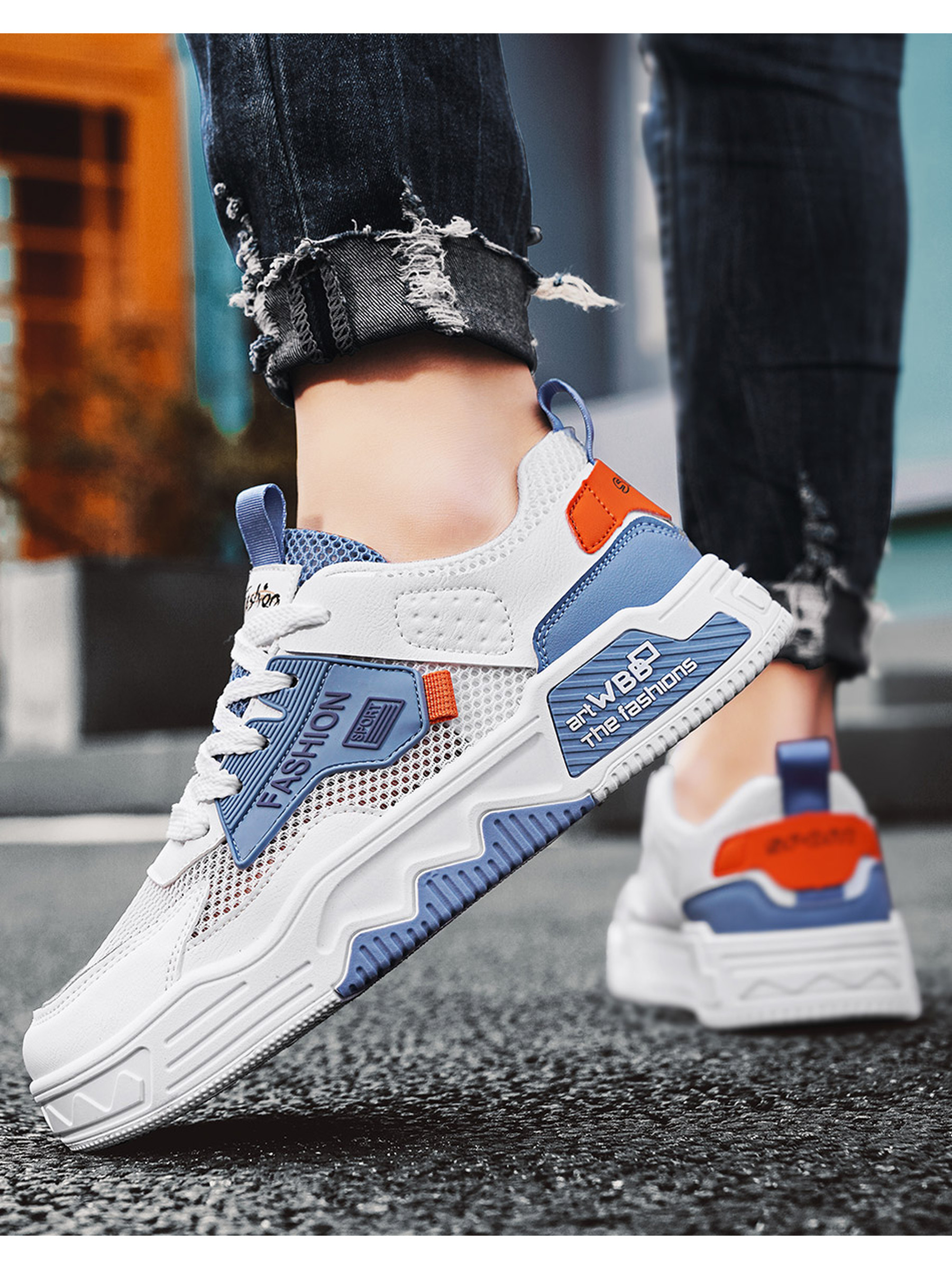 Men Breathable Low Top Casual Sneakers
