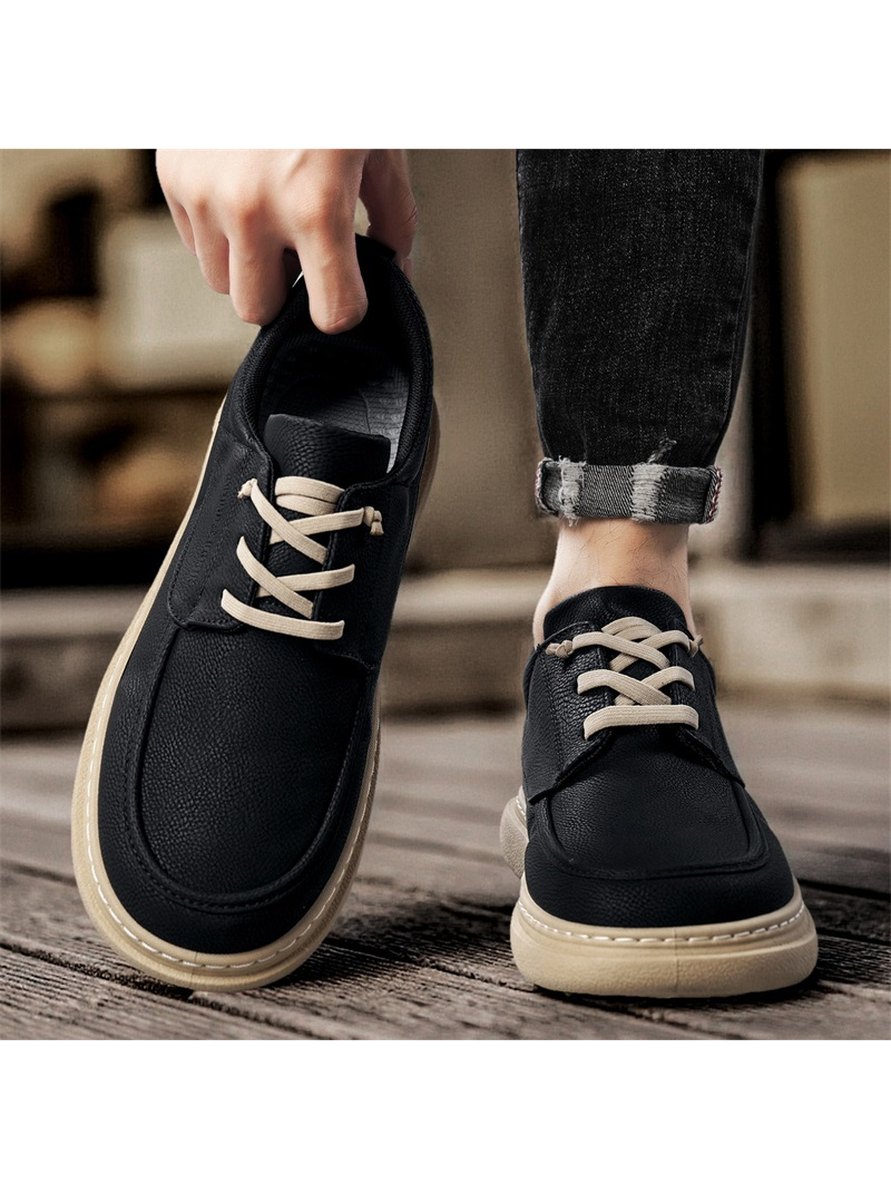 Men PU Slip-On Casual Loafers