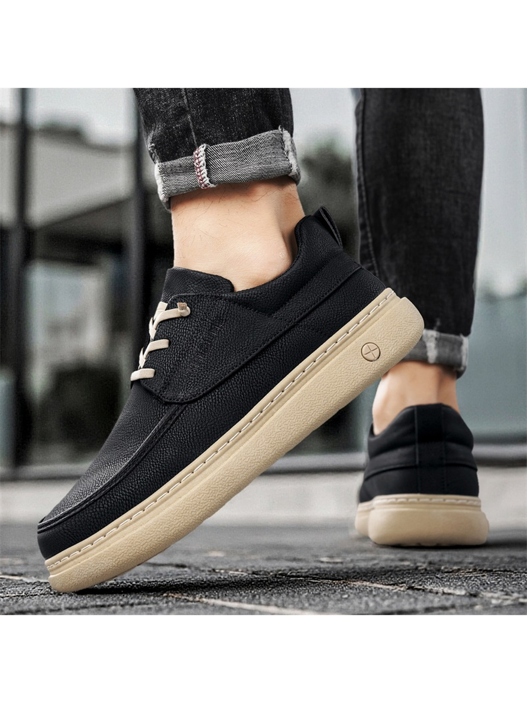 Men PU Slip-On Casual Loafers