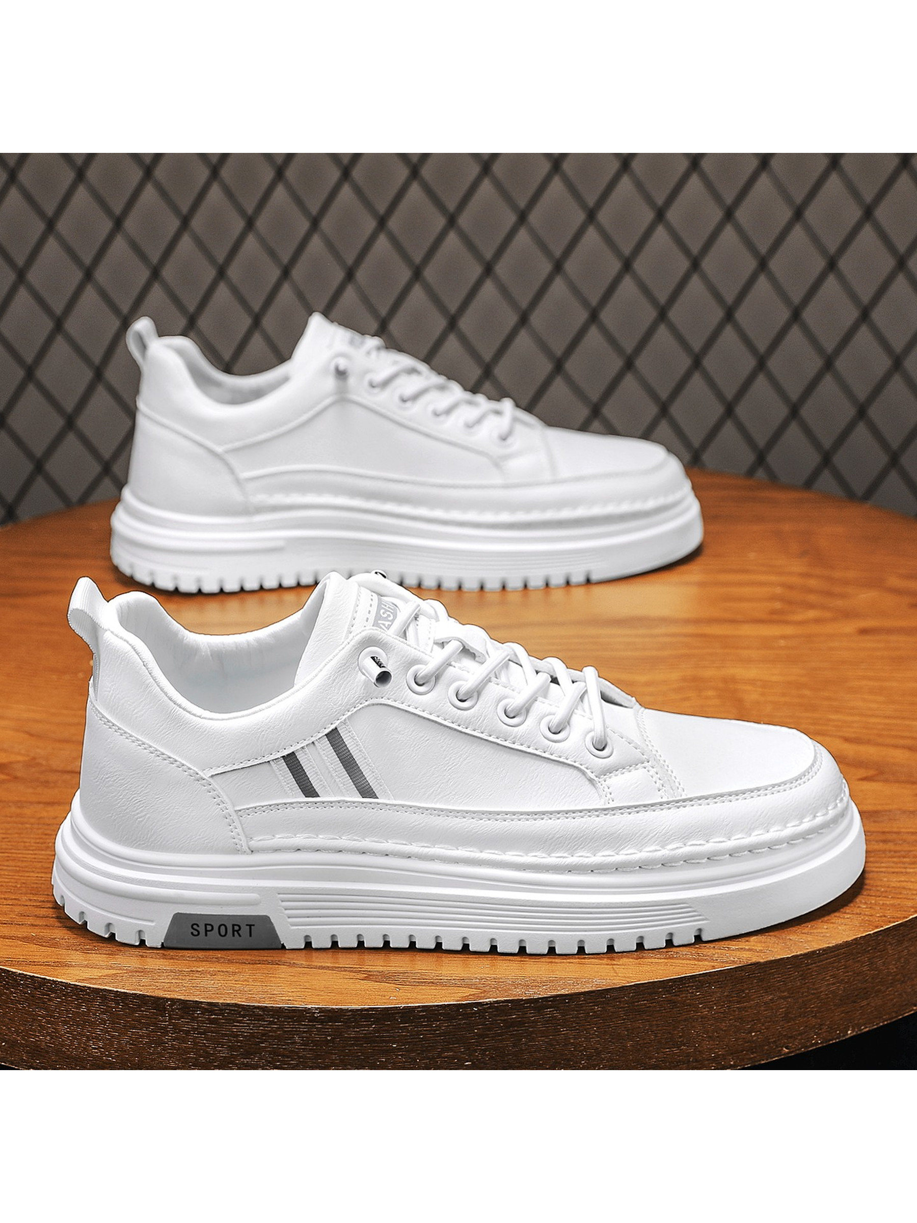 Men PU Platform Casual Sneakers