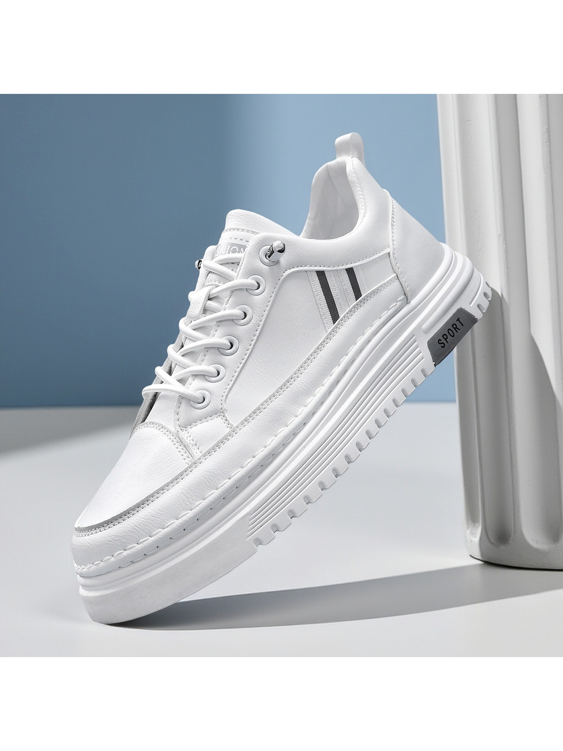 Men PU Platform Casual Sneakers