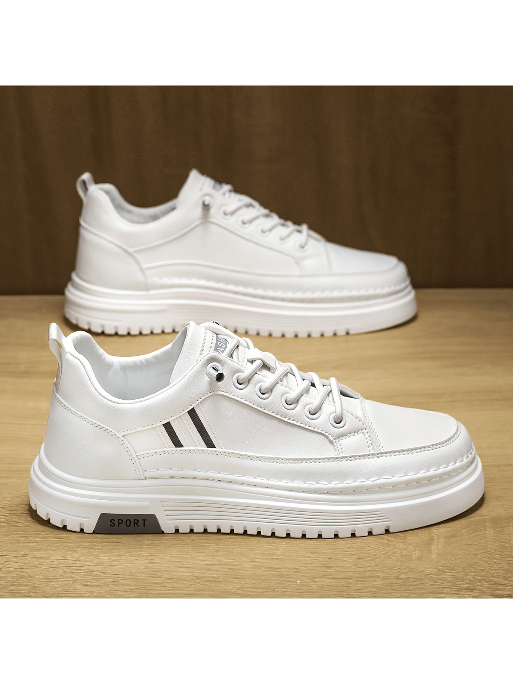 Men PU Platform Casual Sneakers