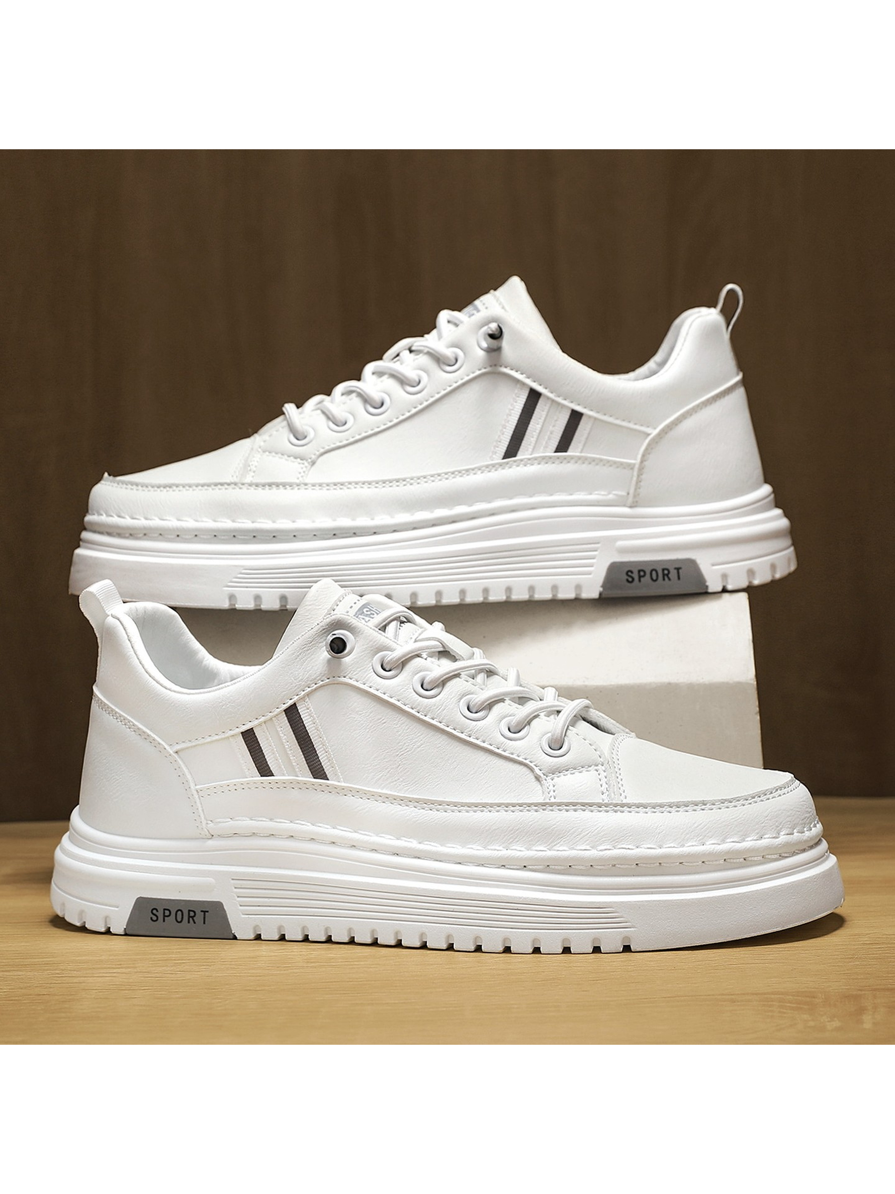 Men PU Platform Casual Sneakers
