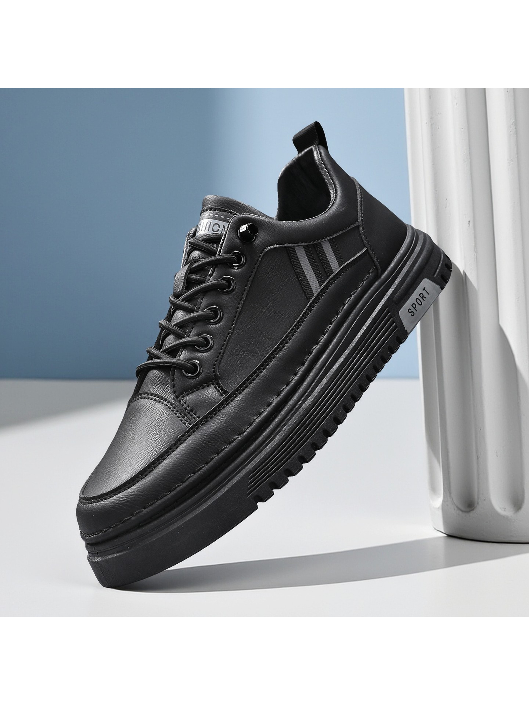 Men PU Platform Casual Sneakers