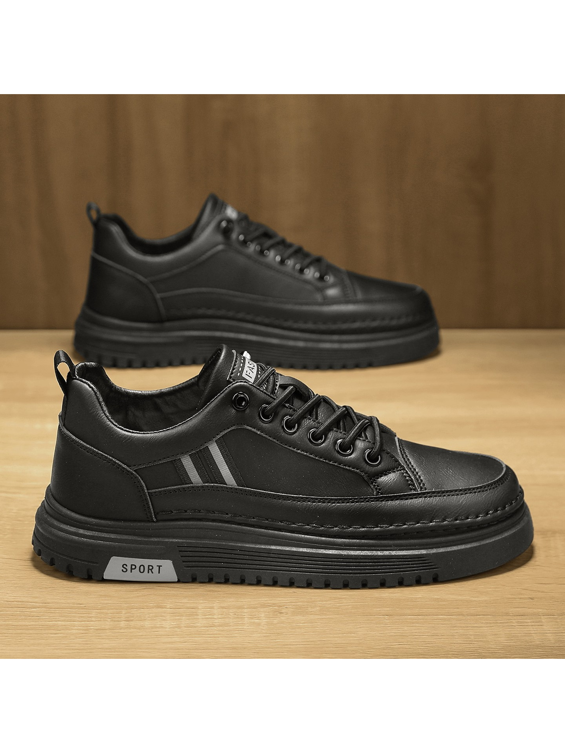 Men PU Platform Casual Sneakers