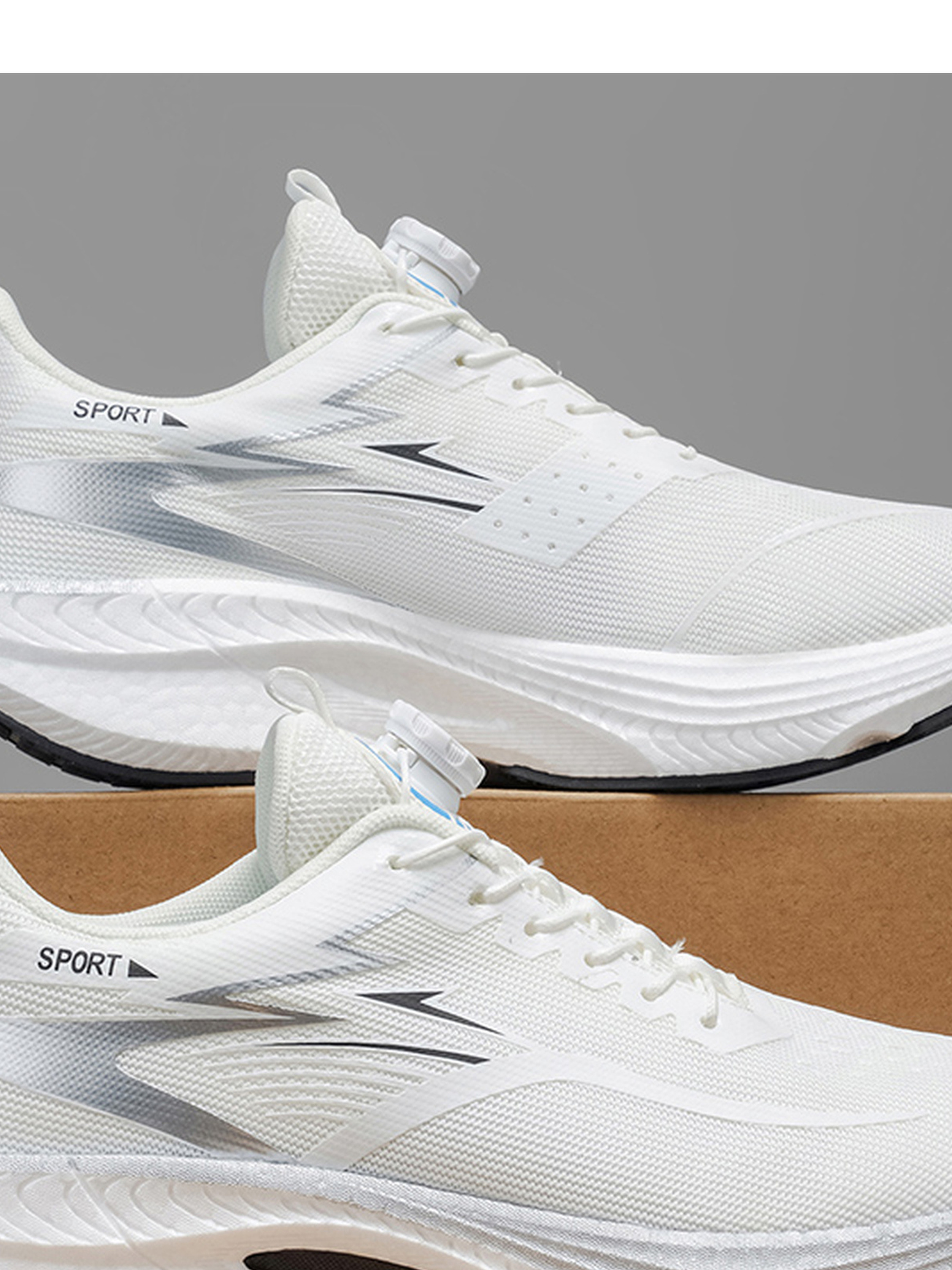 Men Breathable Carbon-Plate Running Shoes