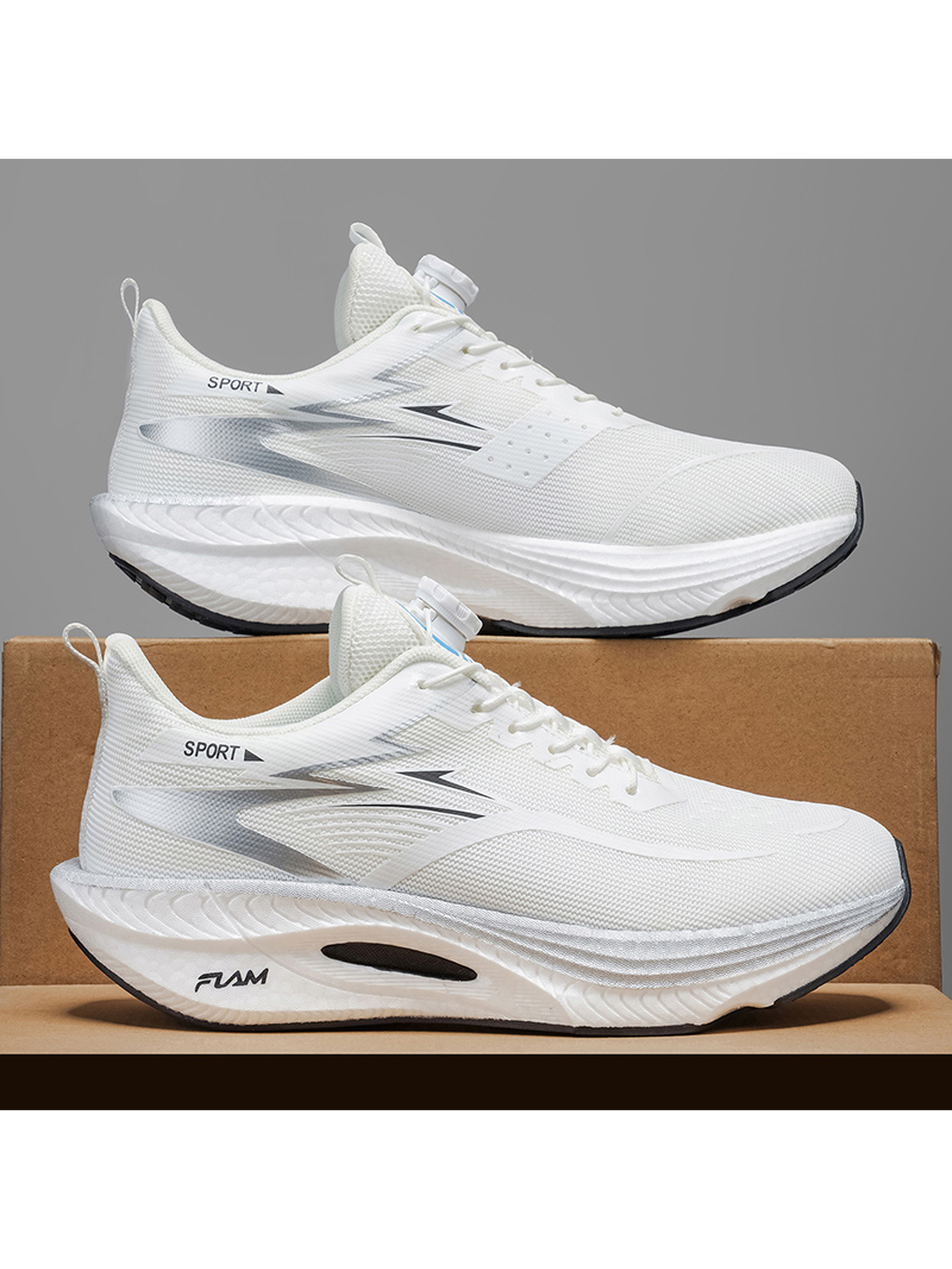 Men Breathable Carbon-Plate Running Shoes