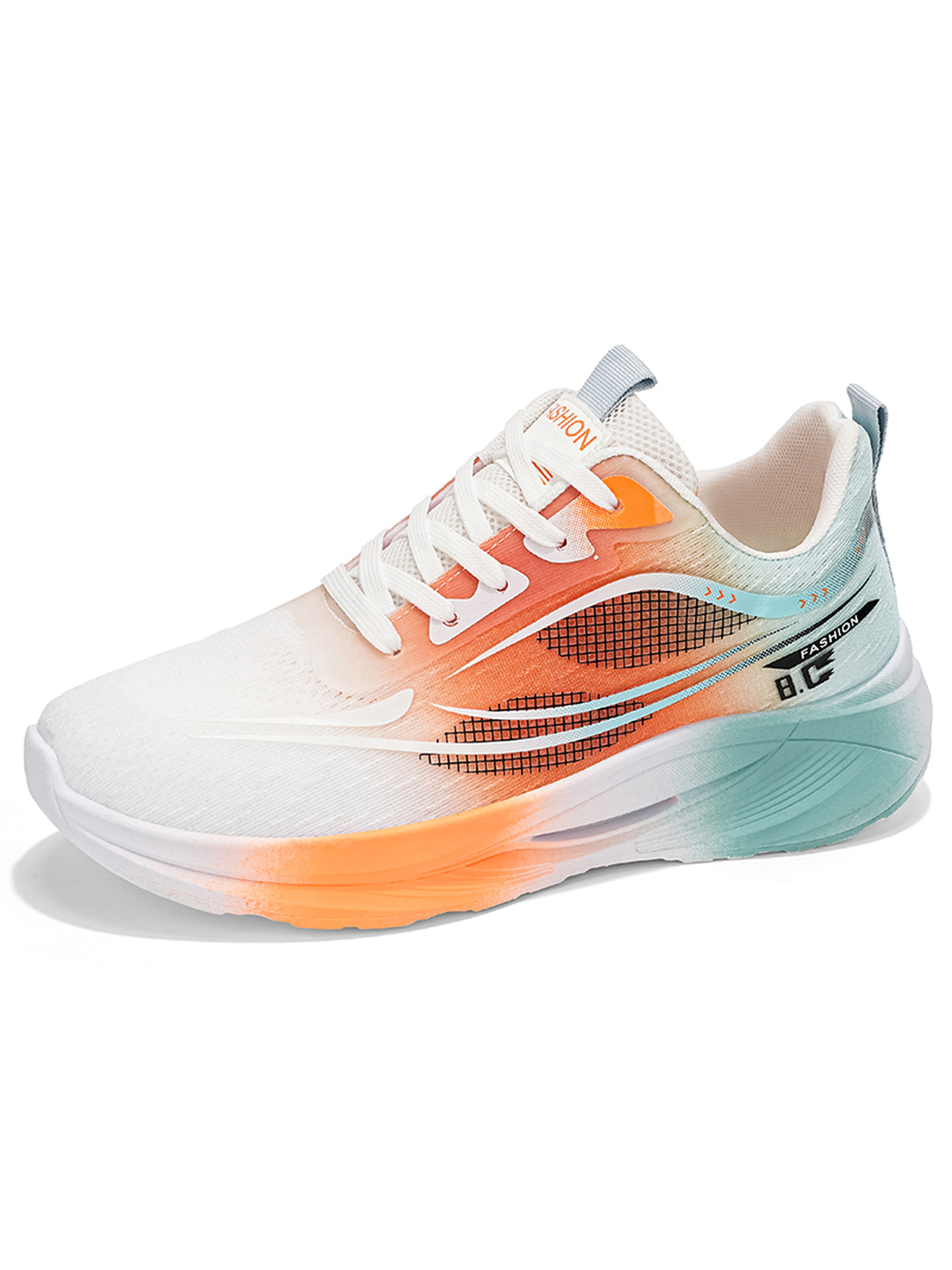 Men Breathable Lace-Up Sports Sneakers