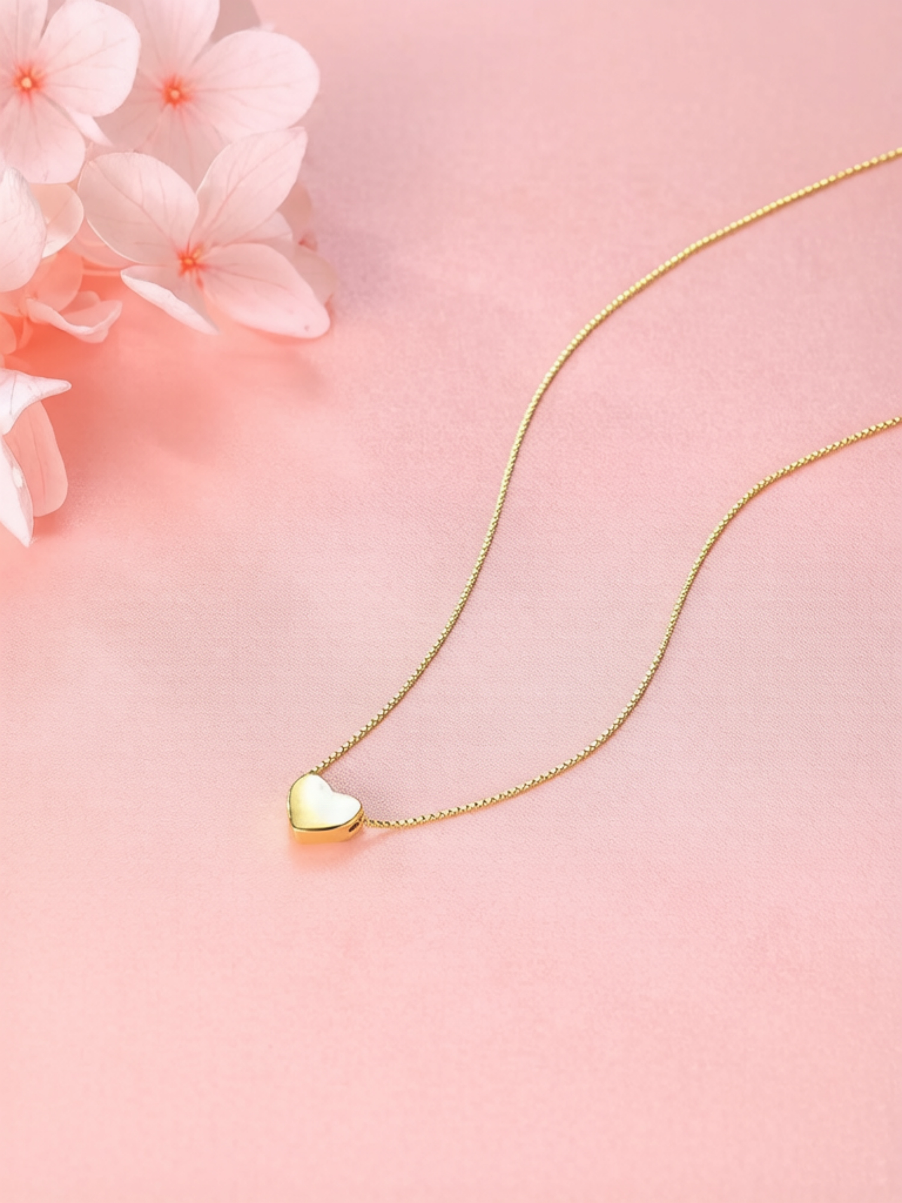 Gold Heart Pendant Necklace