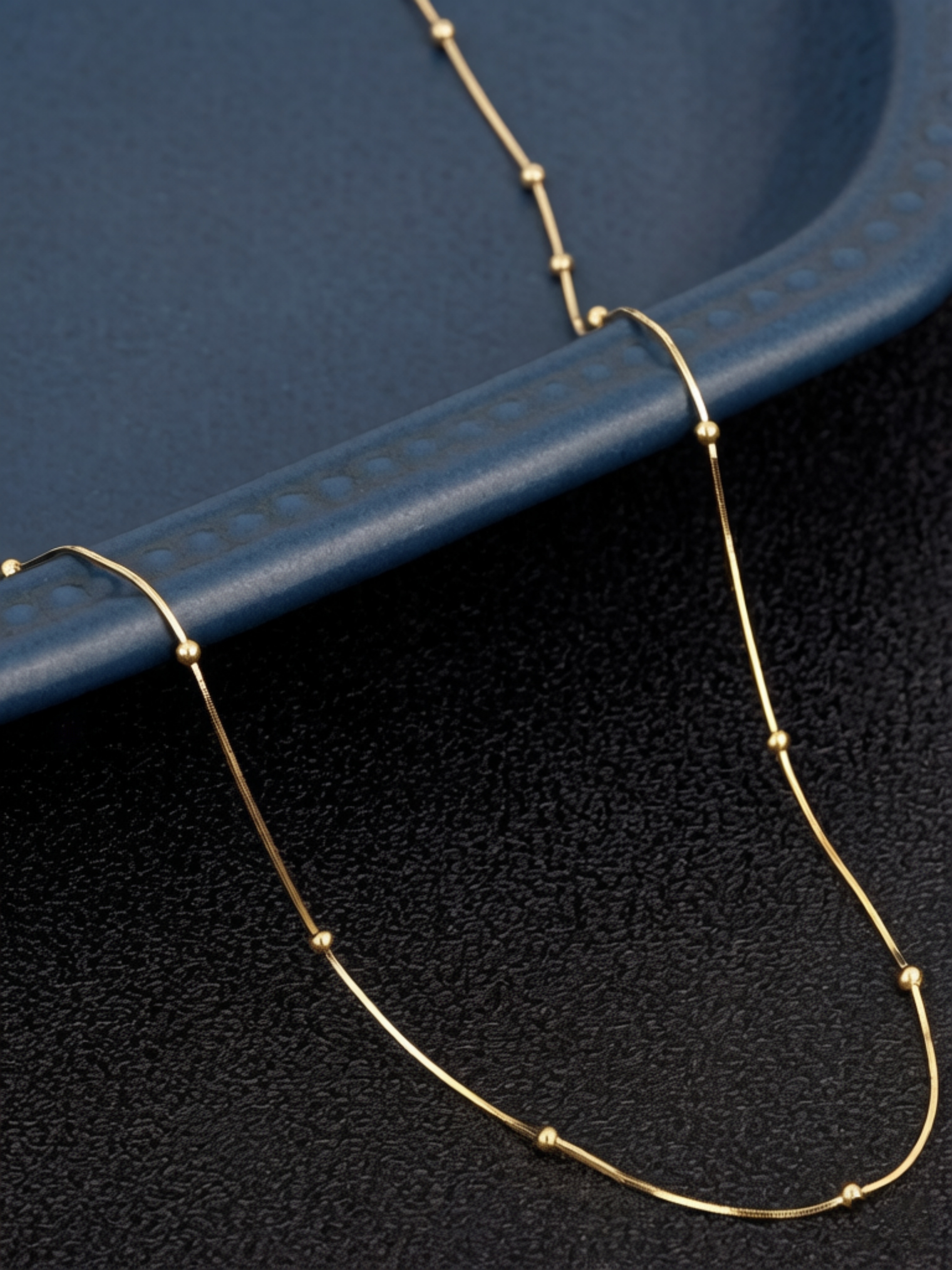 Gold Beaded Choker Necklace