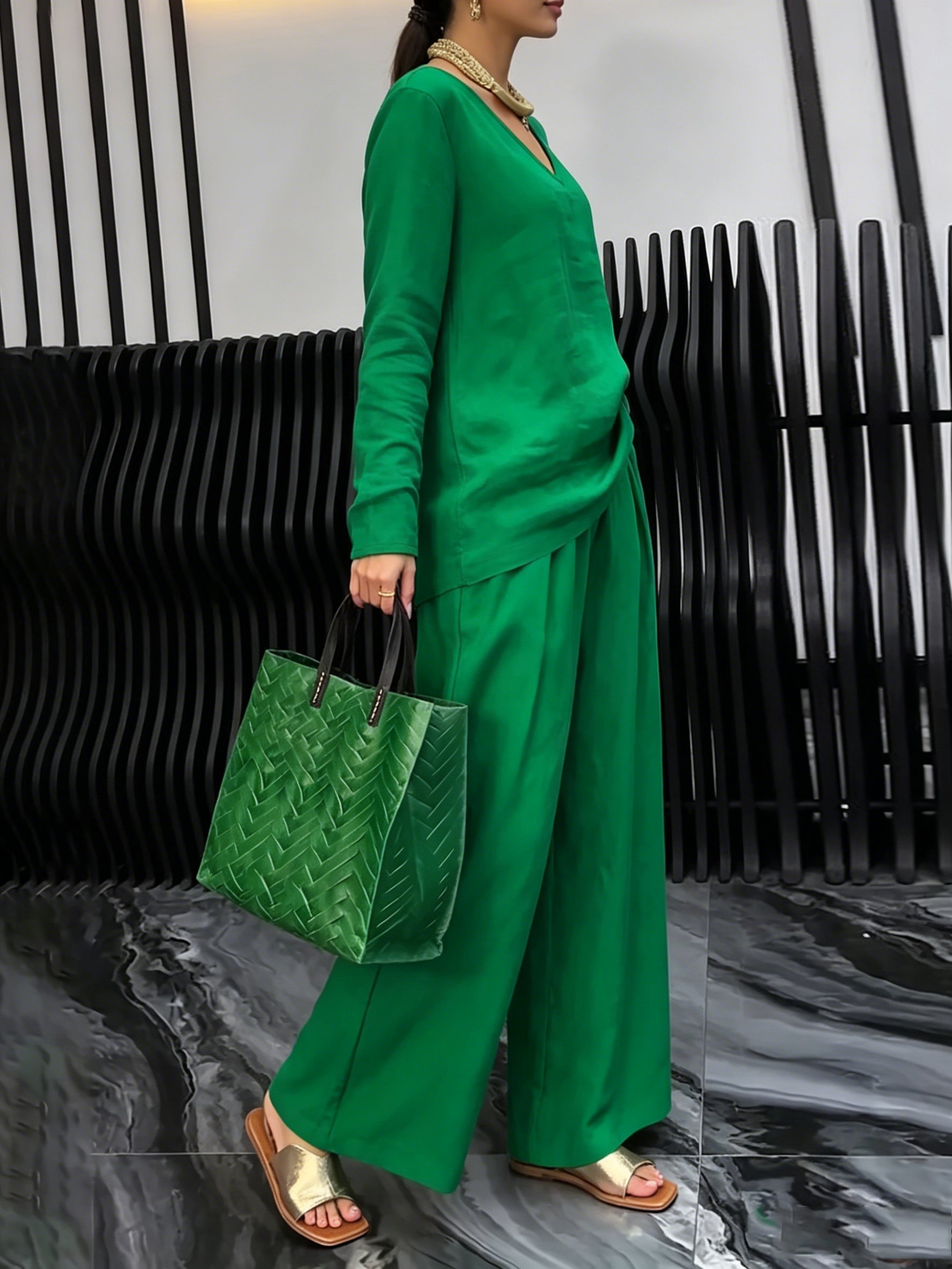 Green Trousers and Top Co-ord Set