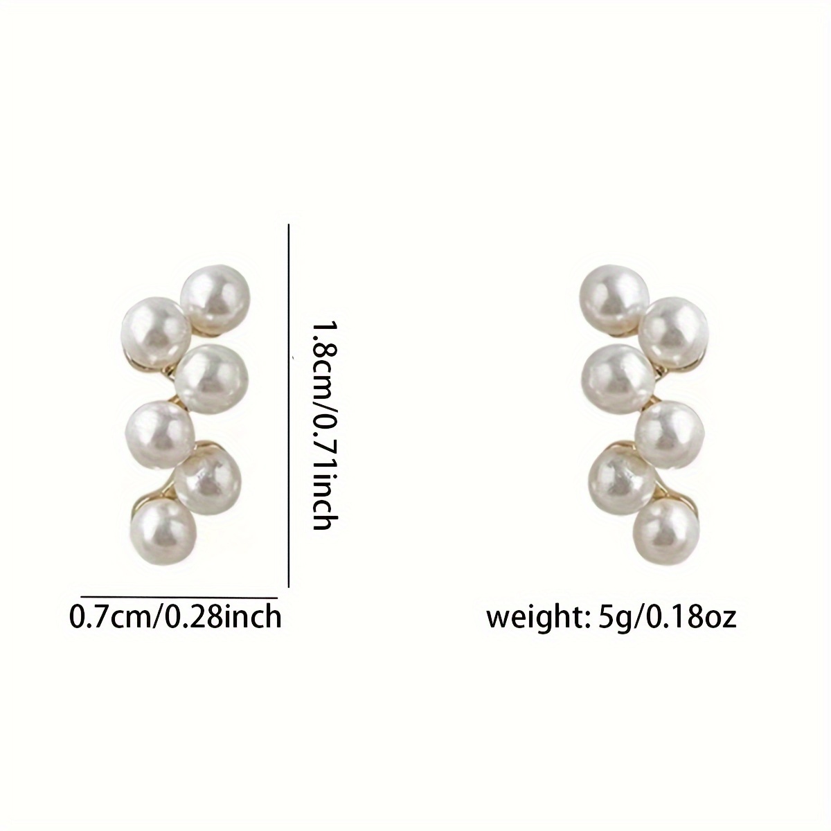 Gold Pearl Cluster Stud Earrings for Women - Casual Wear.